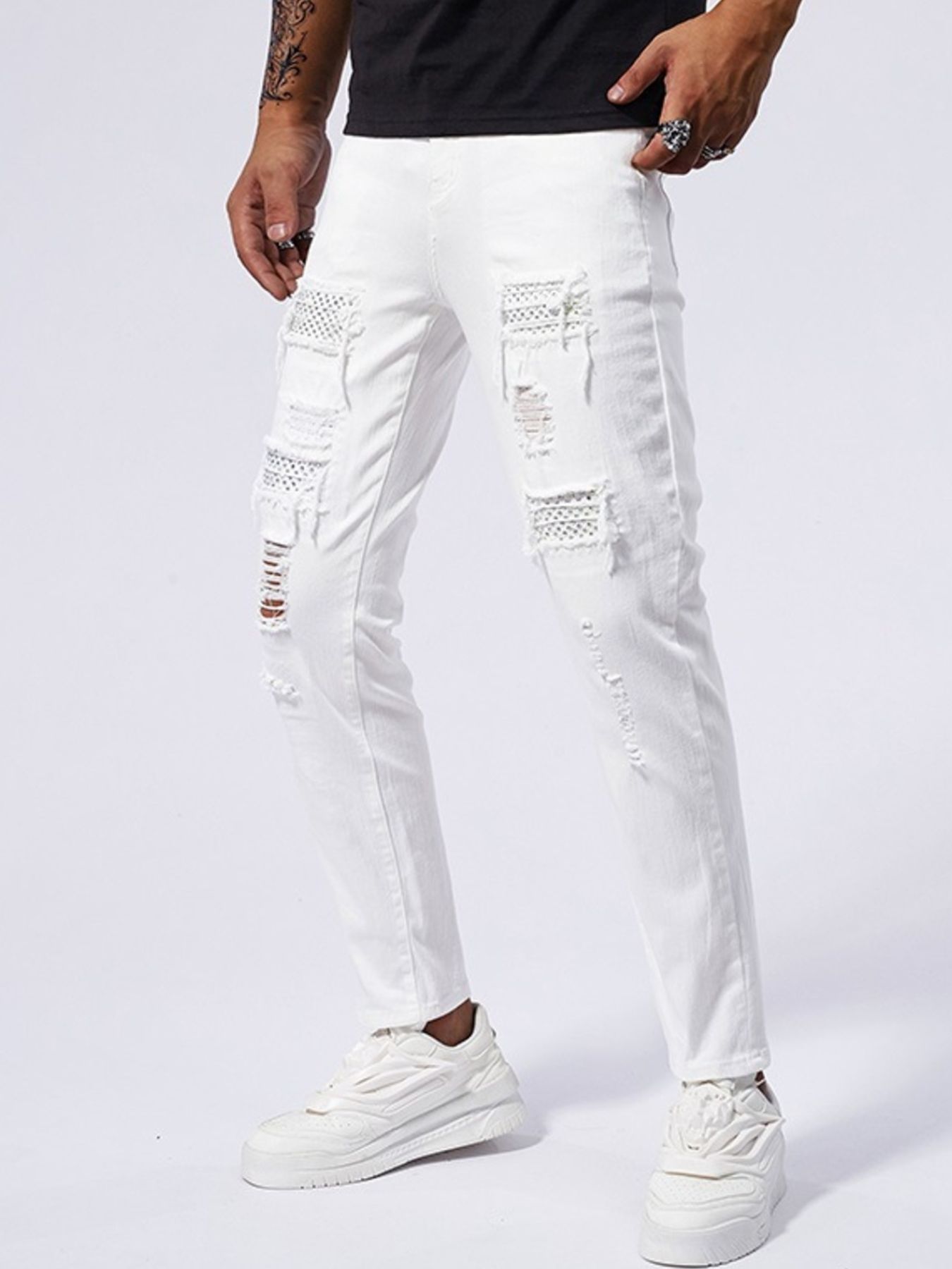 Men's Distressed Slim Fit Jeans