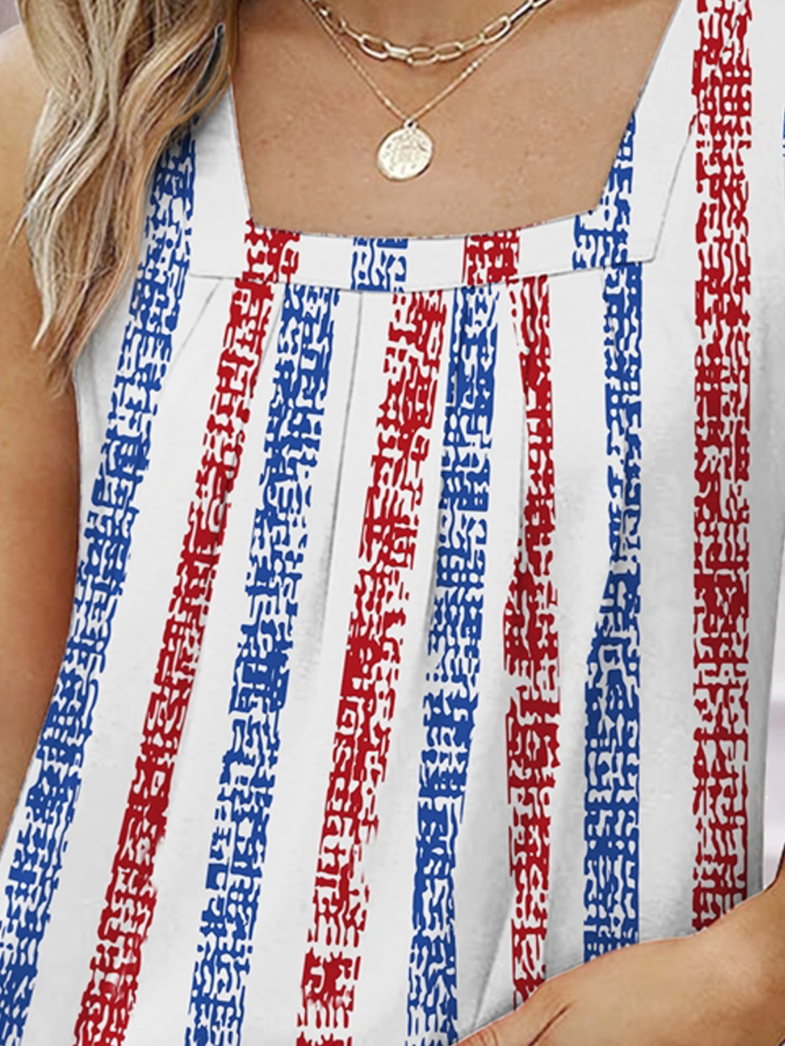 Striped Square Neck Tank