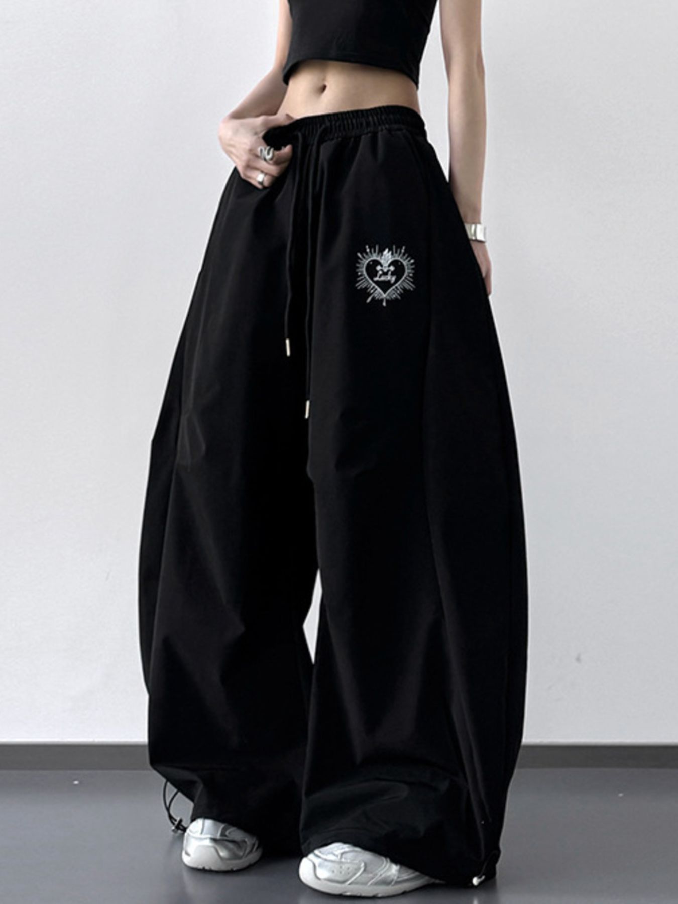 Wide Leg Drawstring Pants