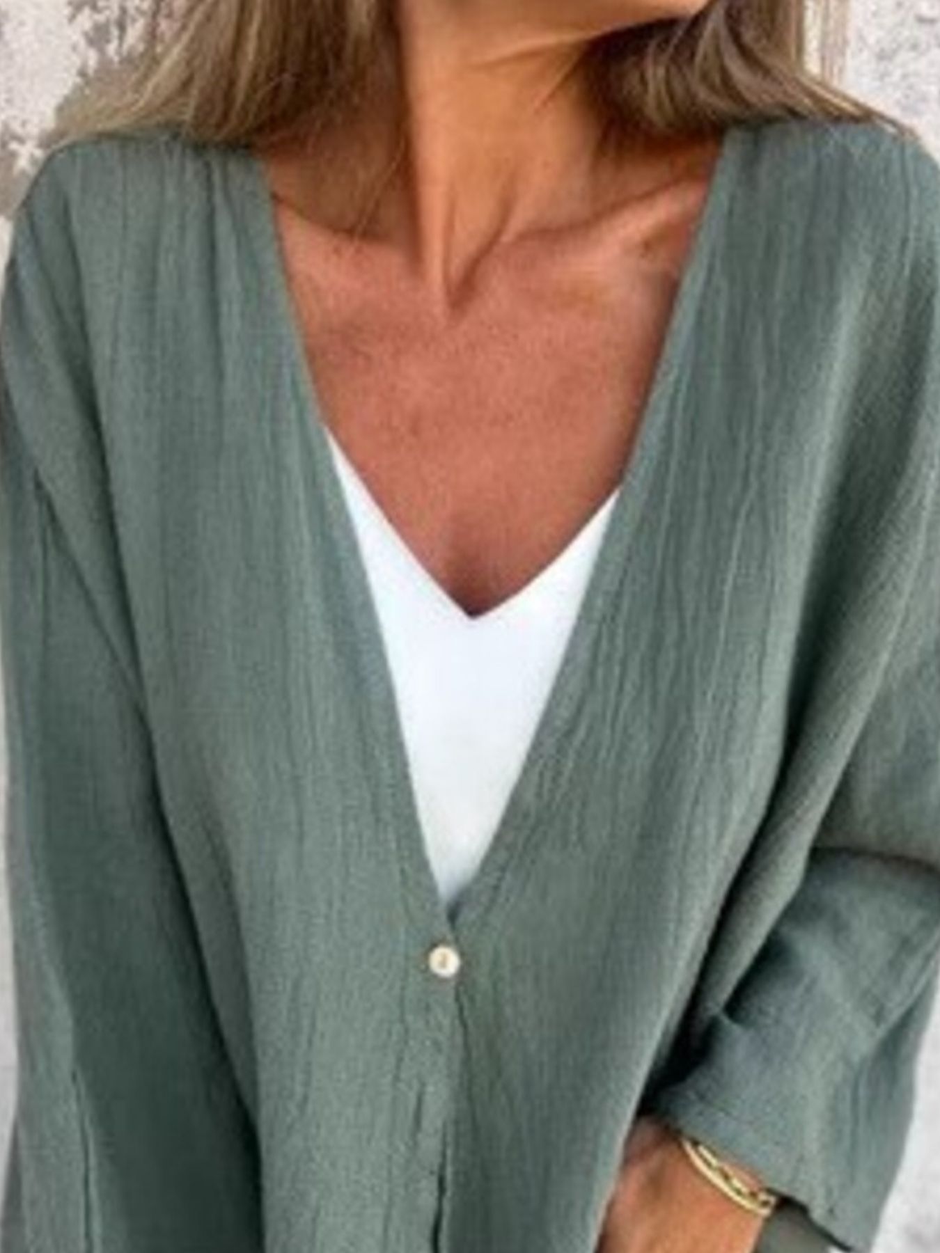 Full Size Oversized Button-Up Cardigan Plus Size