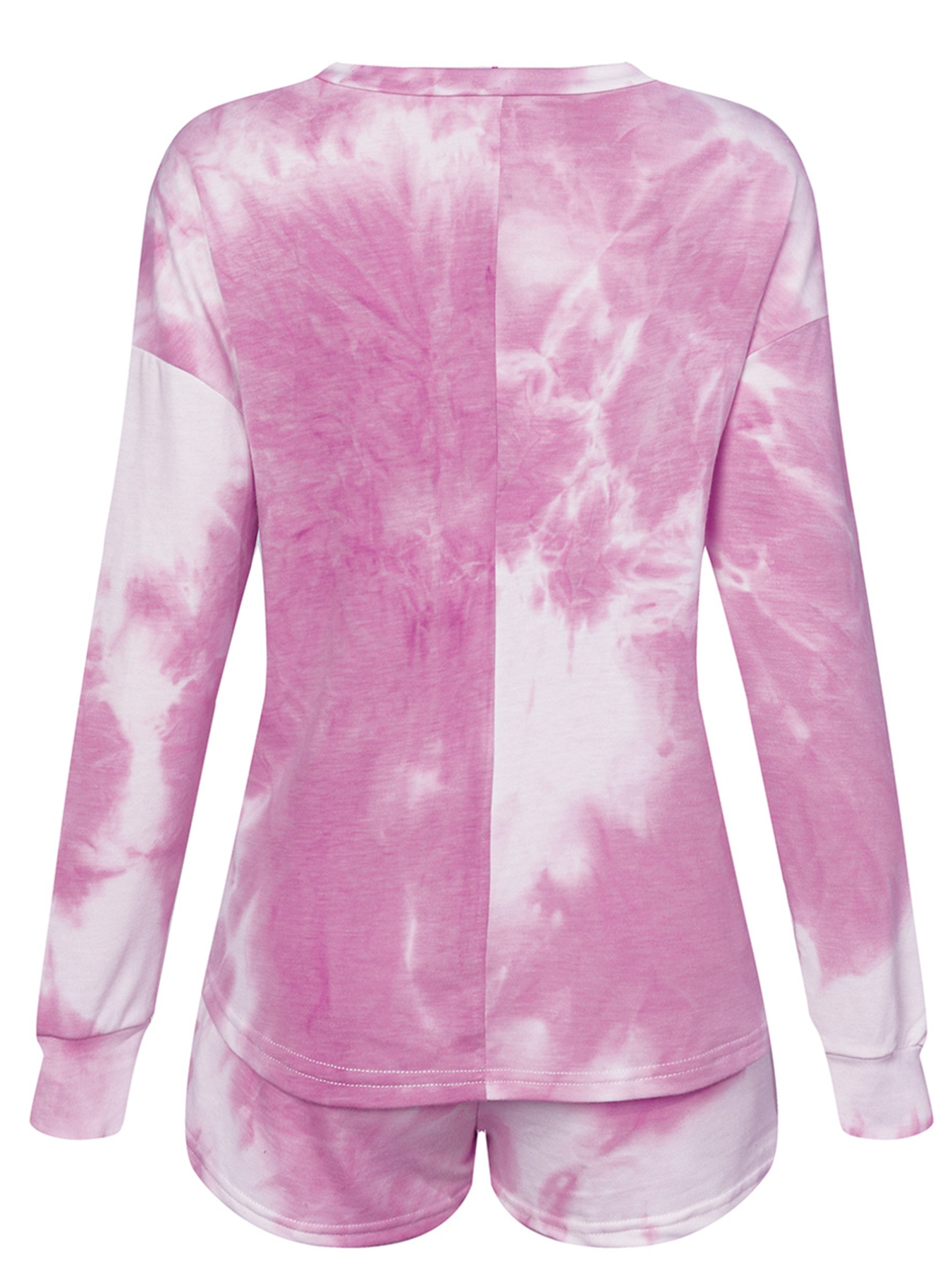 Tie-Dye Round Neck Top and Shorts Set