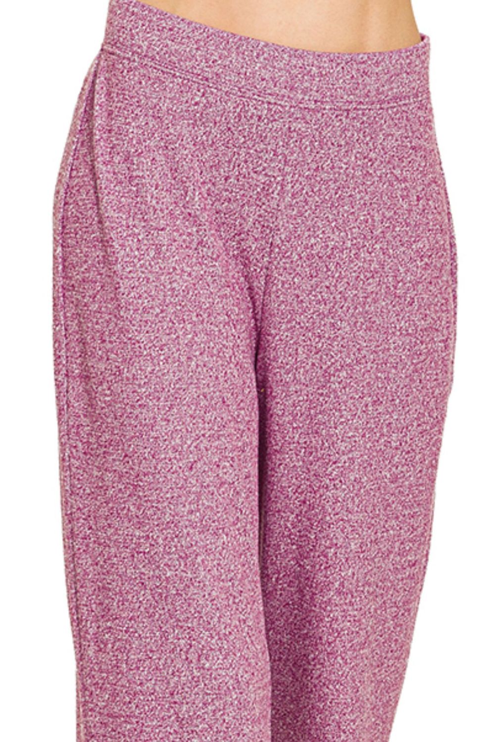 Soft Elastic Waisted Flare Pants