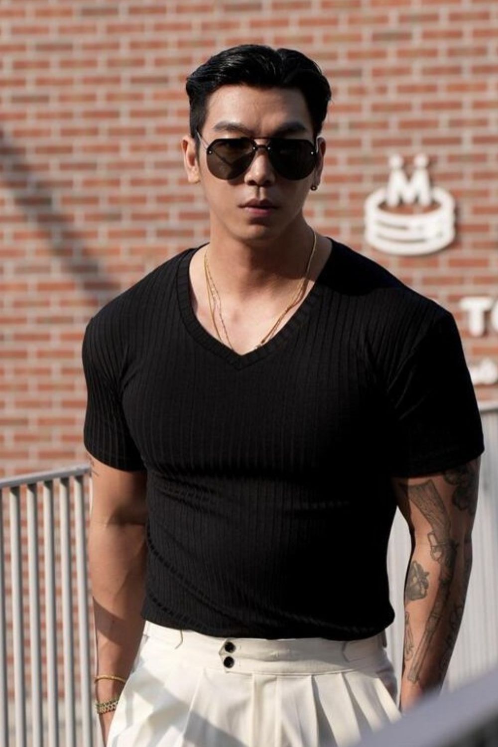 Men's Plus Size V-Neck Short Sleeve T-Shirt