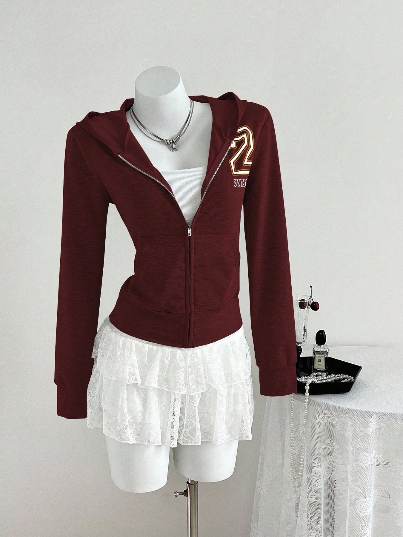 Zip Up Long Sleeve Hoodie 1