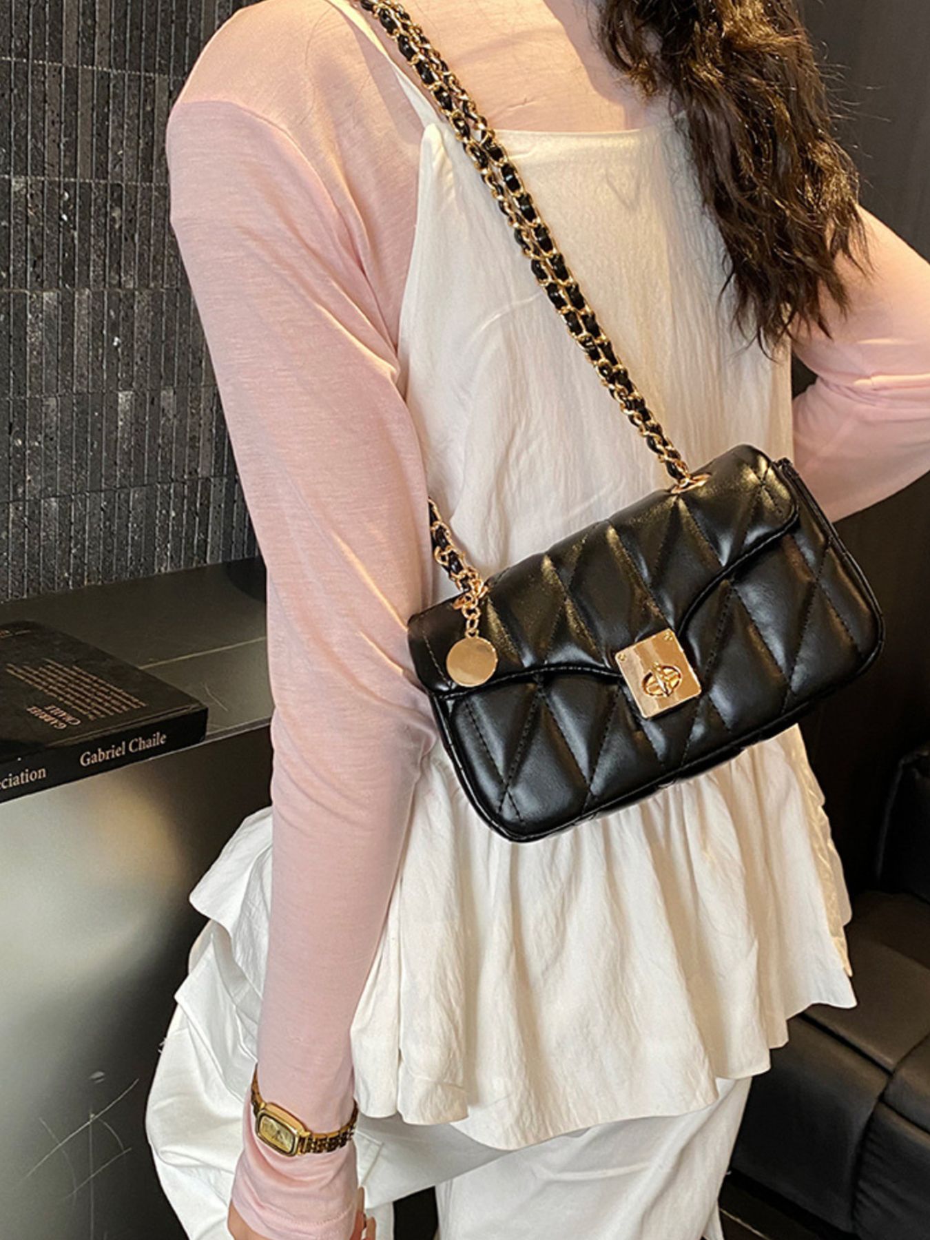 Quilted Chain Shoulder Bag