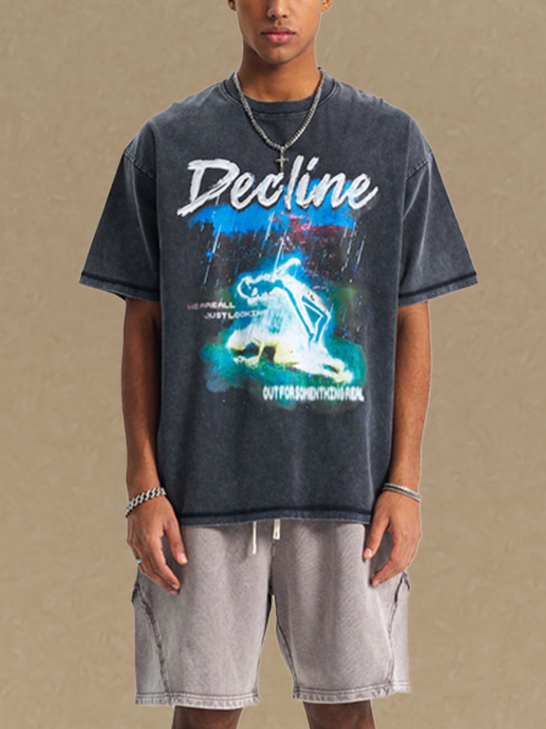 Men's Graphic Round Neck Half Sleeve T-Shirt