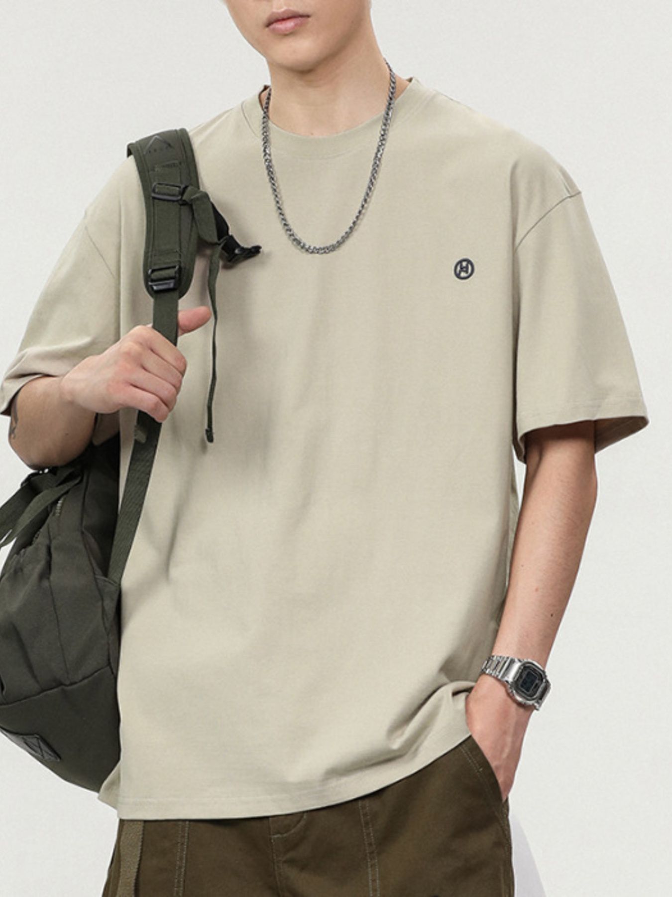 Men's Plus Size Round Neck Short Sleeve T-Shirt