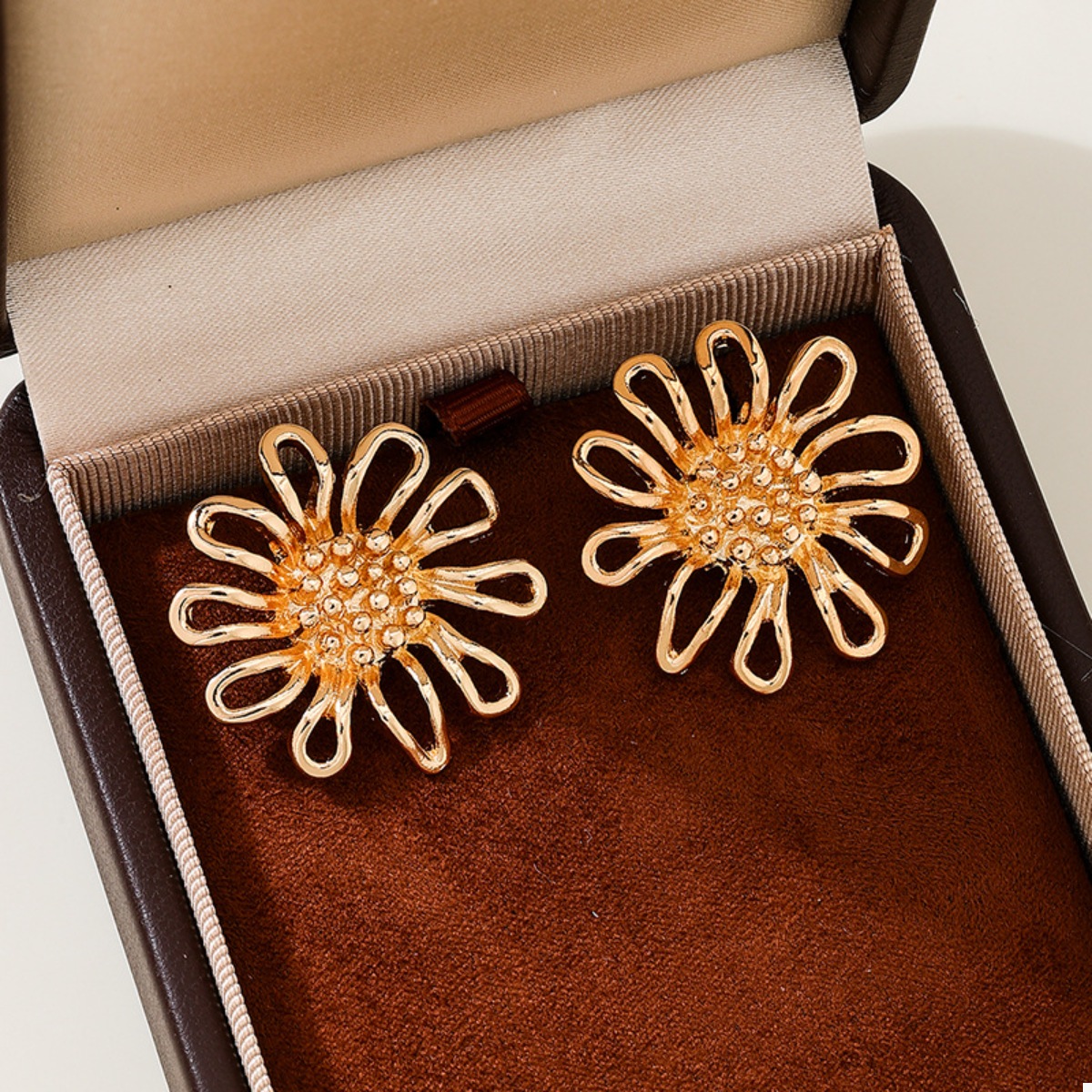 18K Gold-Plated Flower Stud Earrings