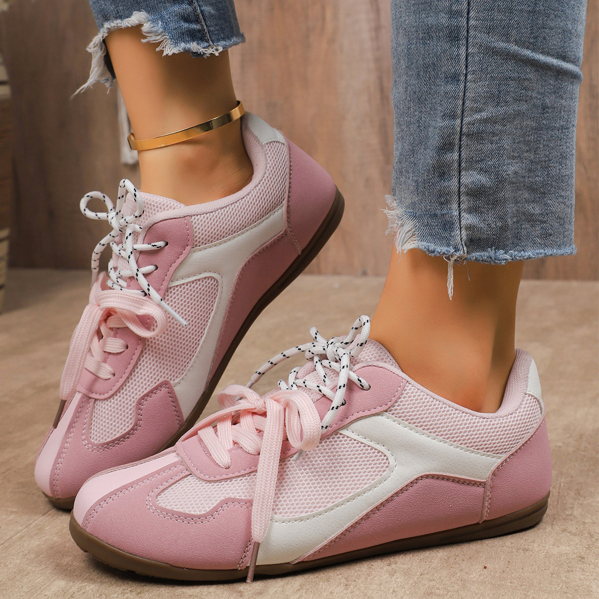 Round Toe Platform Sneakers