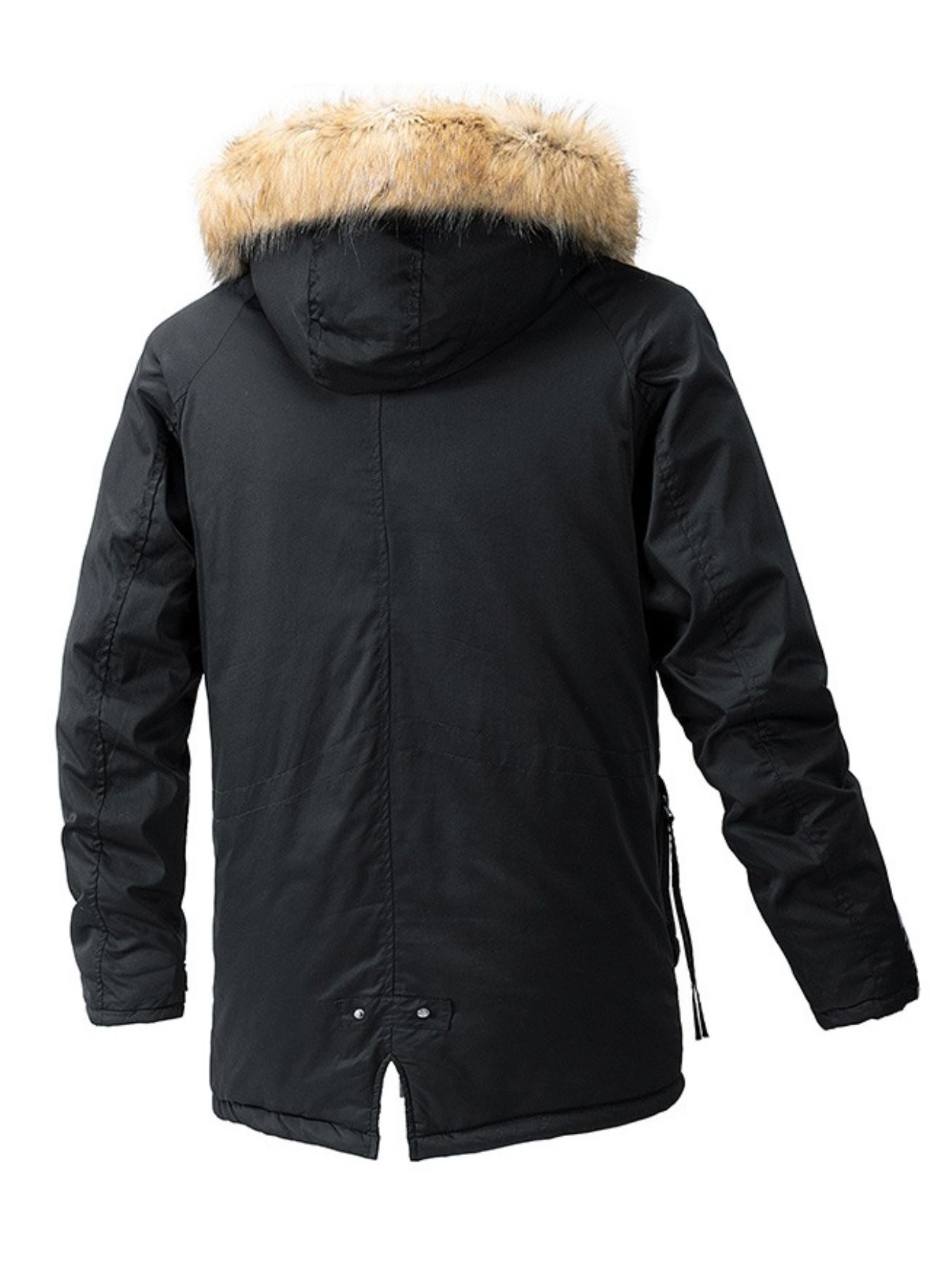 Men's Plus Size Fur Hooded Winter Parka Coat