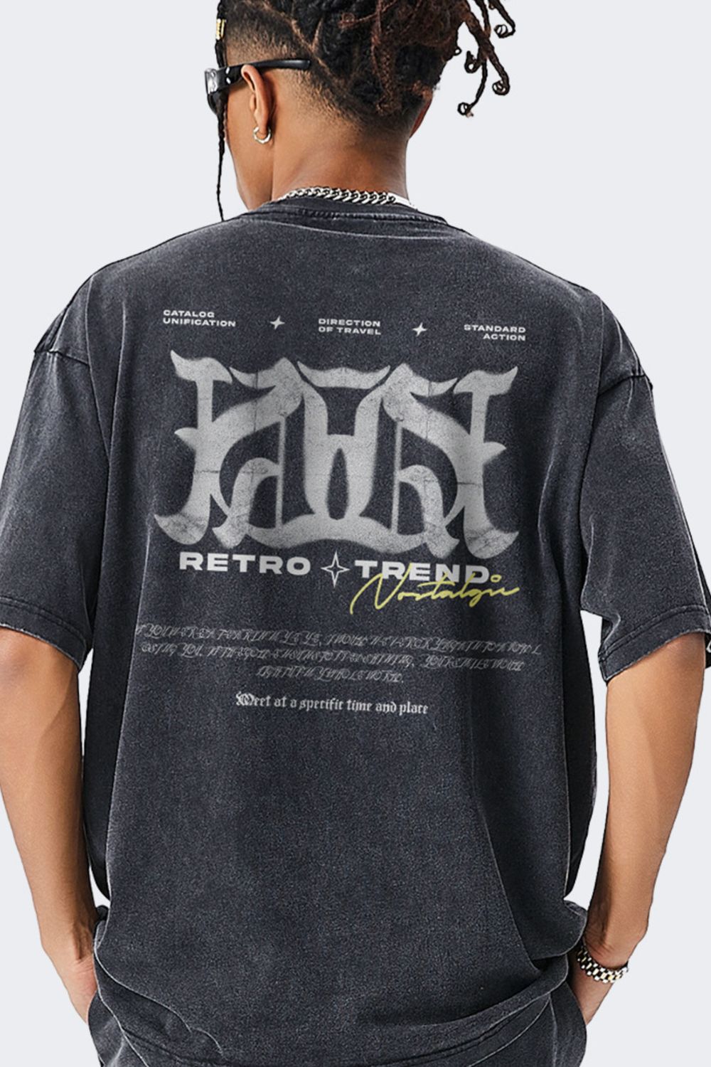 Men's Letter Graphic Round Neck Short Sleeve T-Shirt