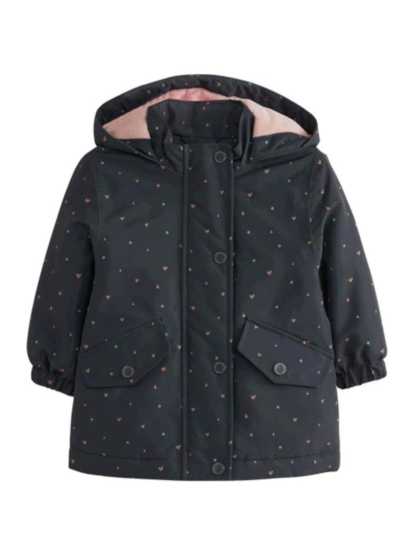 Children's Heart Print Zip Up Jacket