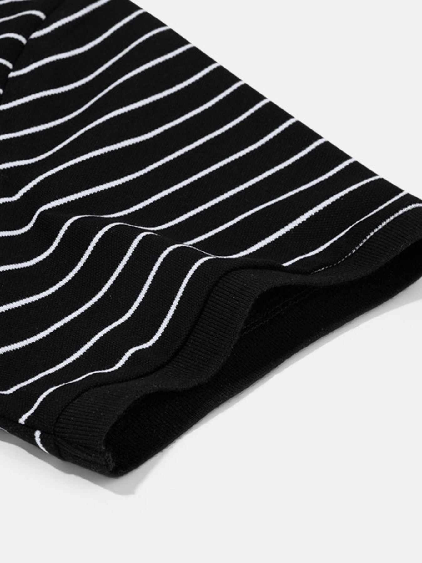 Men's Plus Size Striped Short Sleeve Polo Shirt