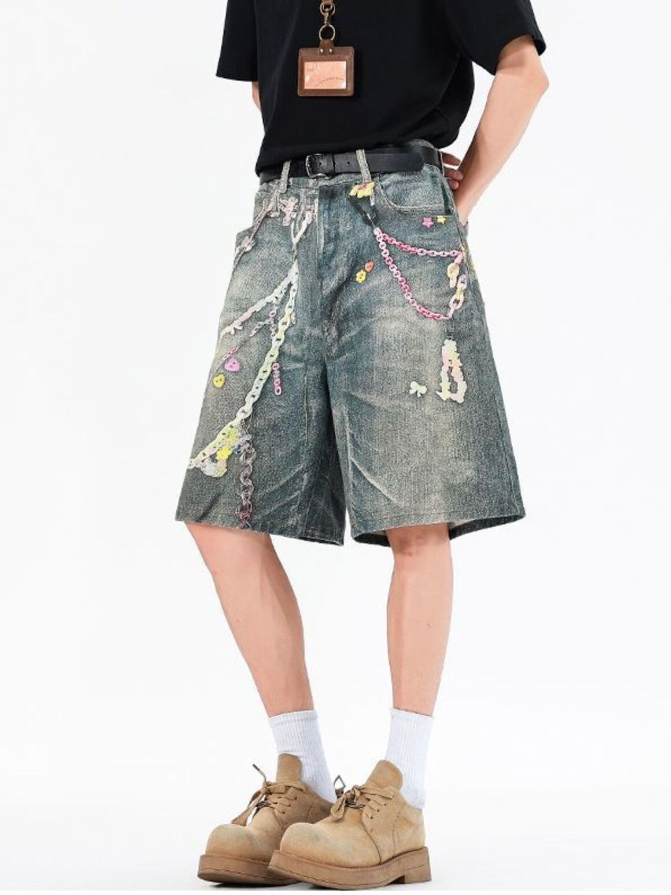 Men's Loose Fit Denim Shorts