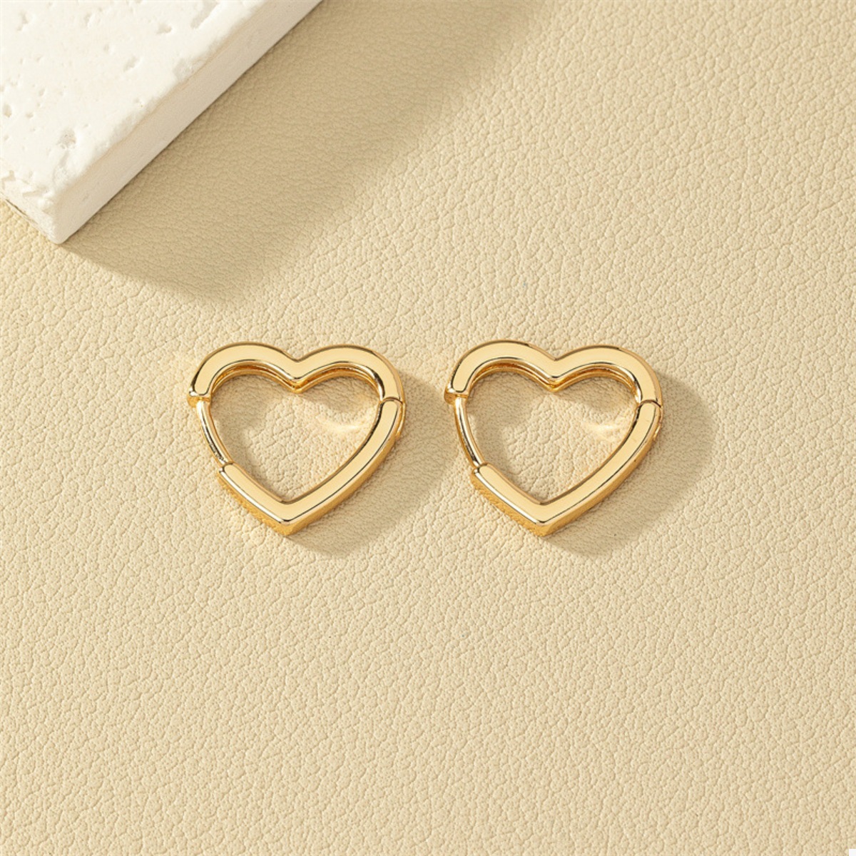 Alloy Heart Shape Hoop Earrings