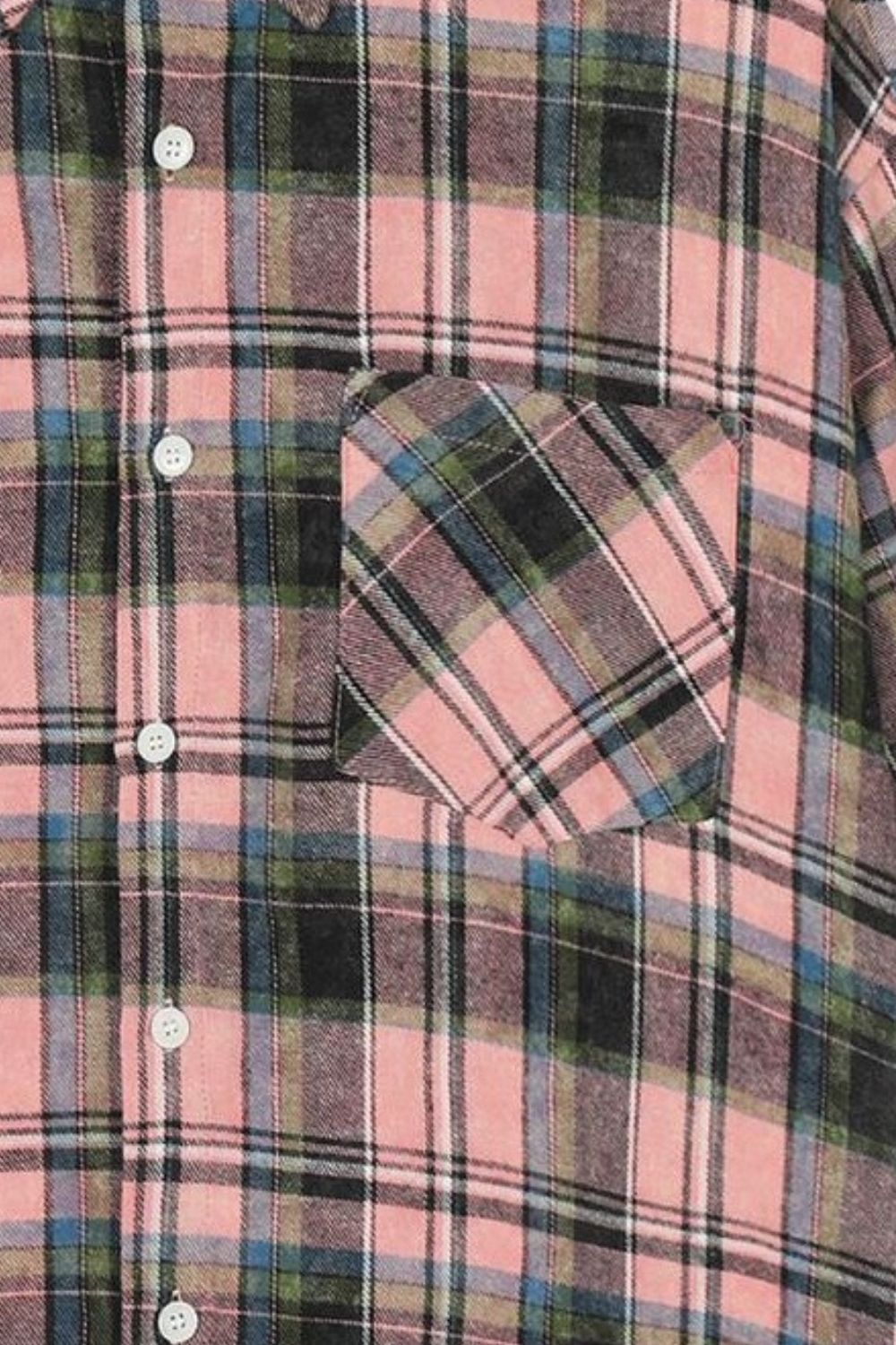 Men's Plaid Oversized Short Sleeve Shirt