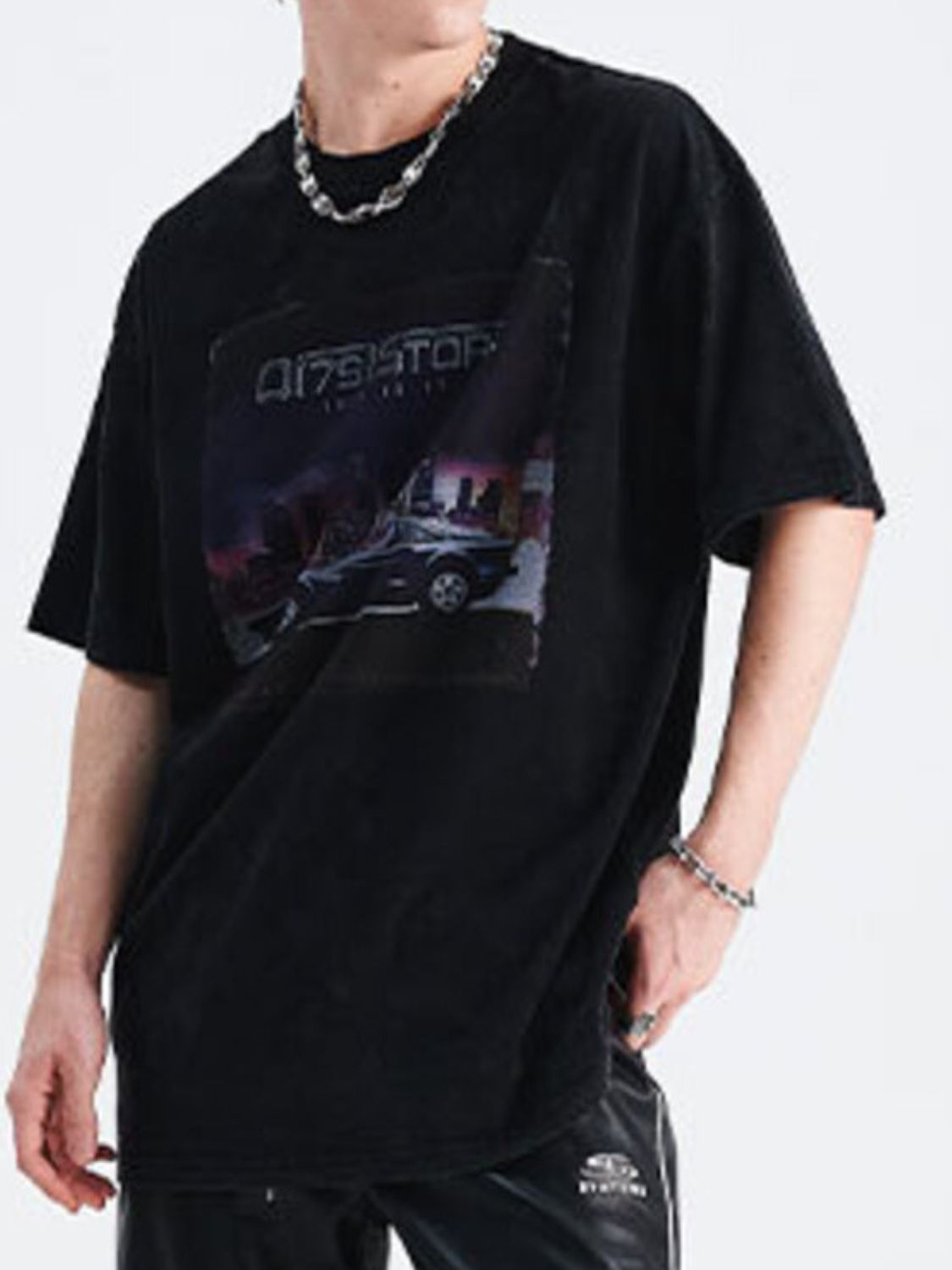 Men's Graphic Round Neck Short Sleeve T-Shirt