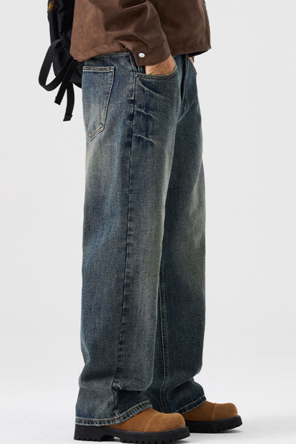 Men's Full Size Wide Leg Jeans Plus Size