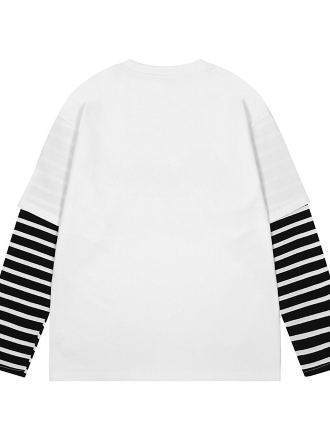 Men's Striped Round Neck Long Sleeve T-Shirt