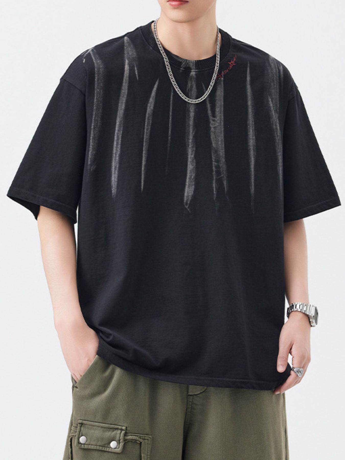 Men's Urban Style Round Neck T-Shirt