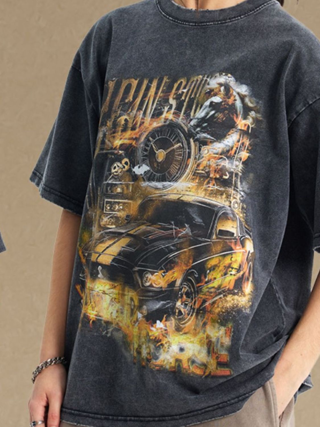 Men's Graphic Round Neck Half Sleeve T-Shirt