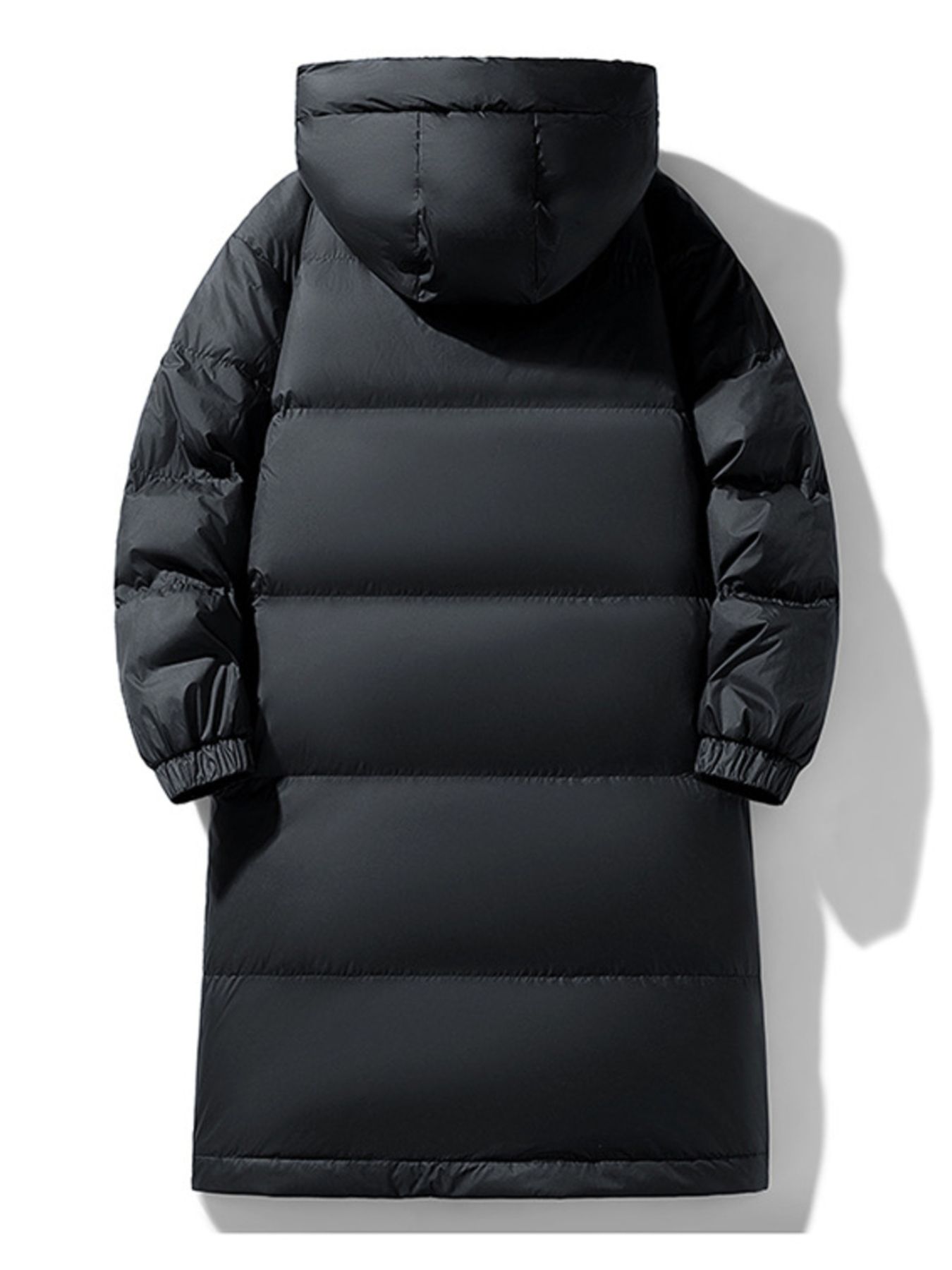 Men's Full Size Longline Hooded Down Coat Plus Size