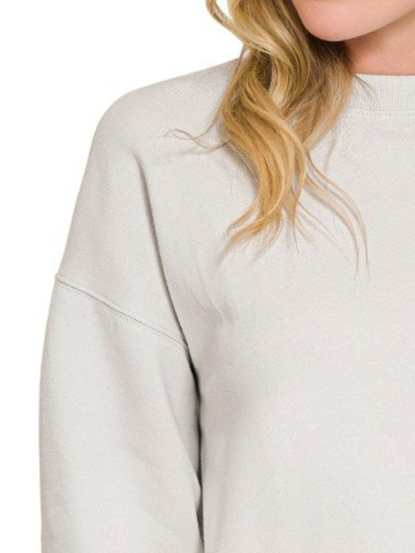 Fleece Crewneck Long Sleeve Sweatshirt