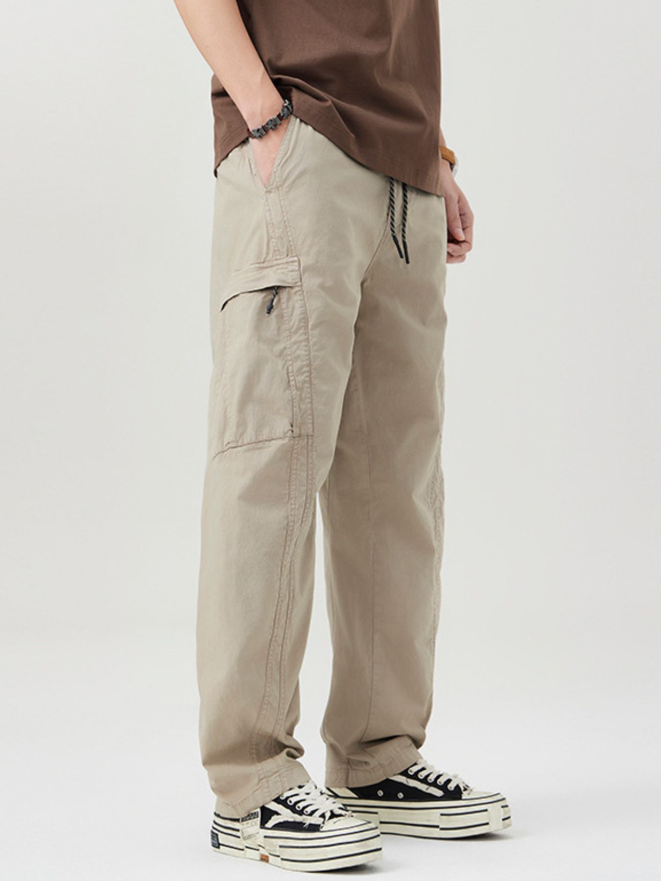 Men's Full Size Wide Leg Cargo Pants Plus Size