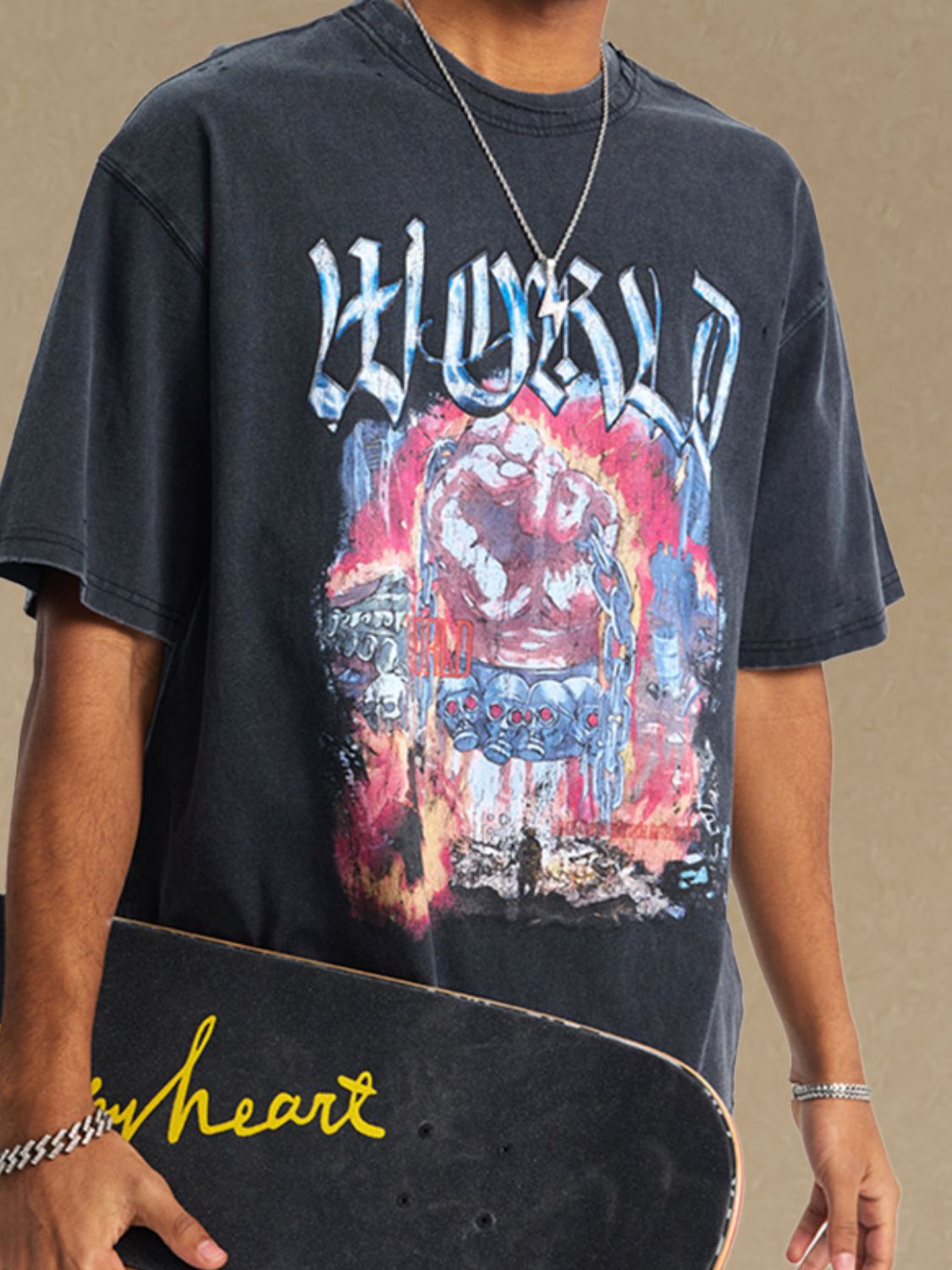 Men's Graphic Round Neck Half Sleeve T-Shirt