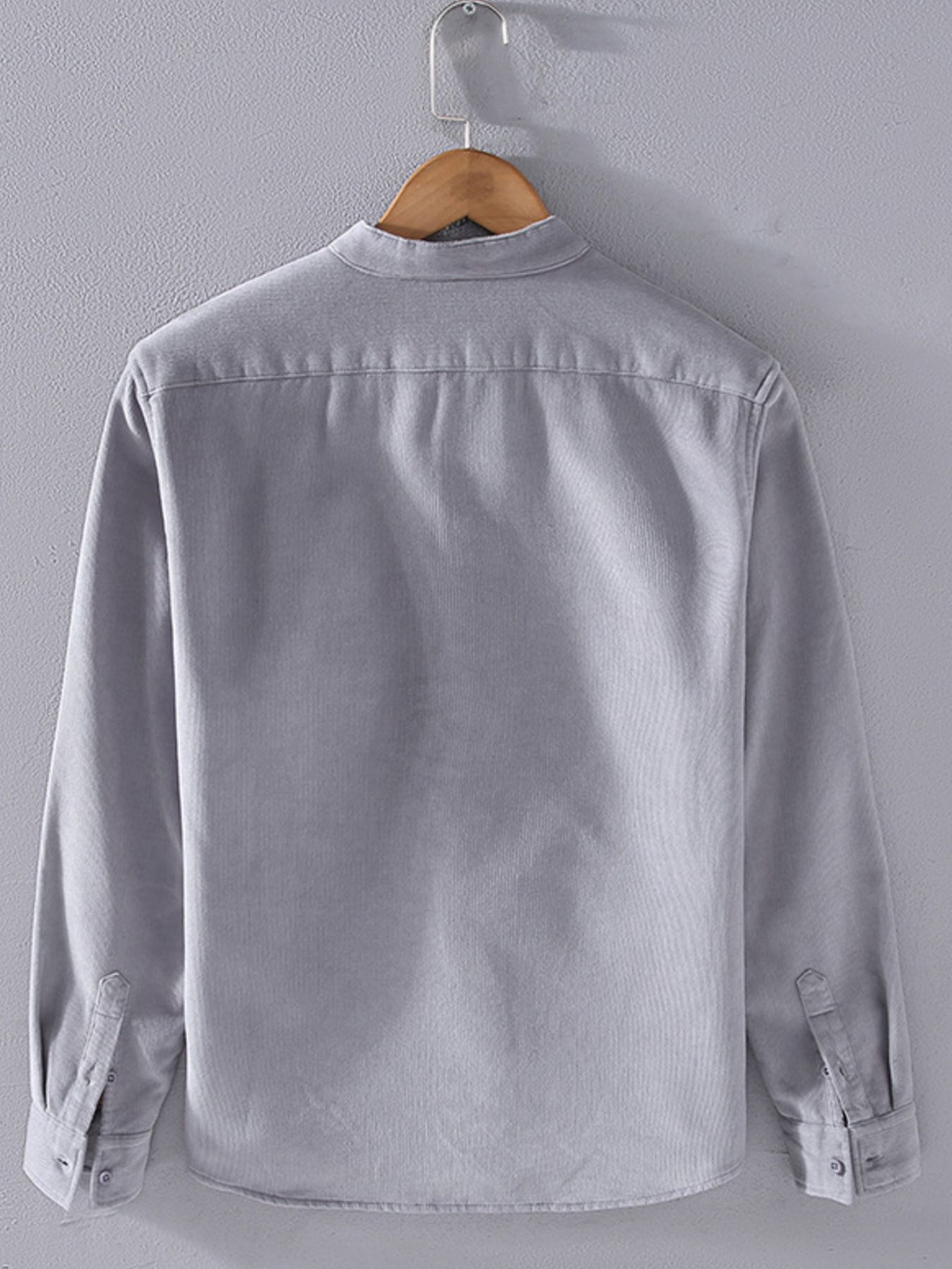 Men's Plus Size Button Up Long Sleeve Shirt