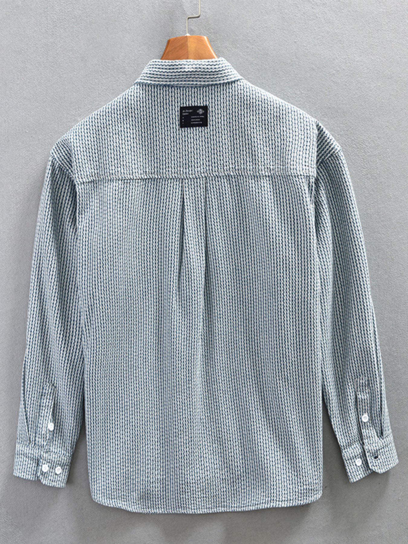 Men's Plus Size Button Up Long Sleeve Shirt