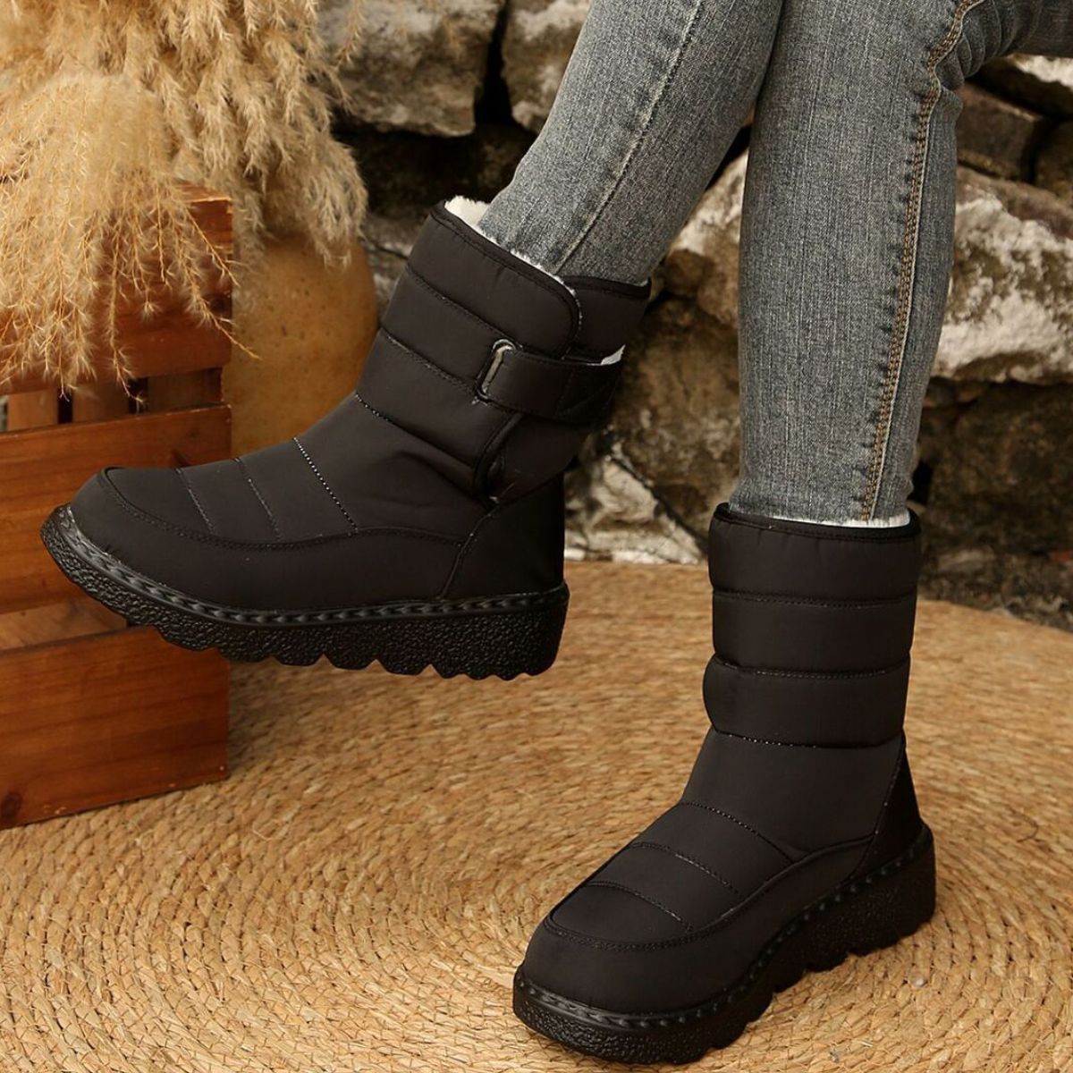 Round Toe Platform Boots