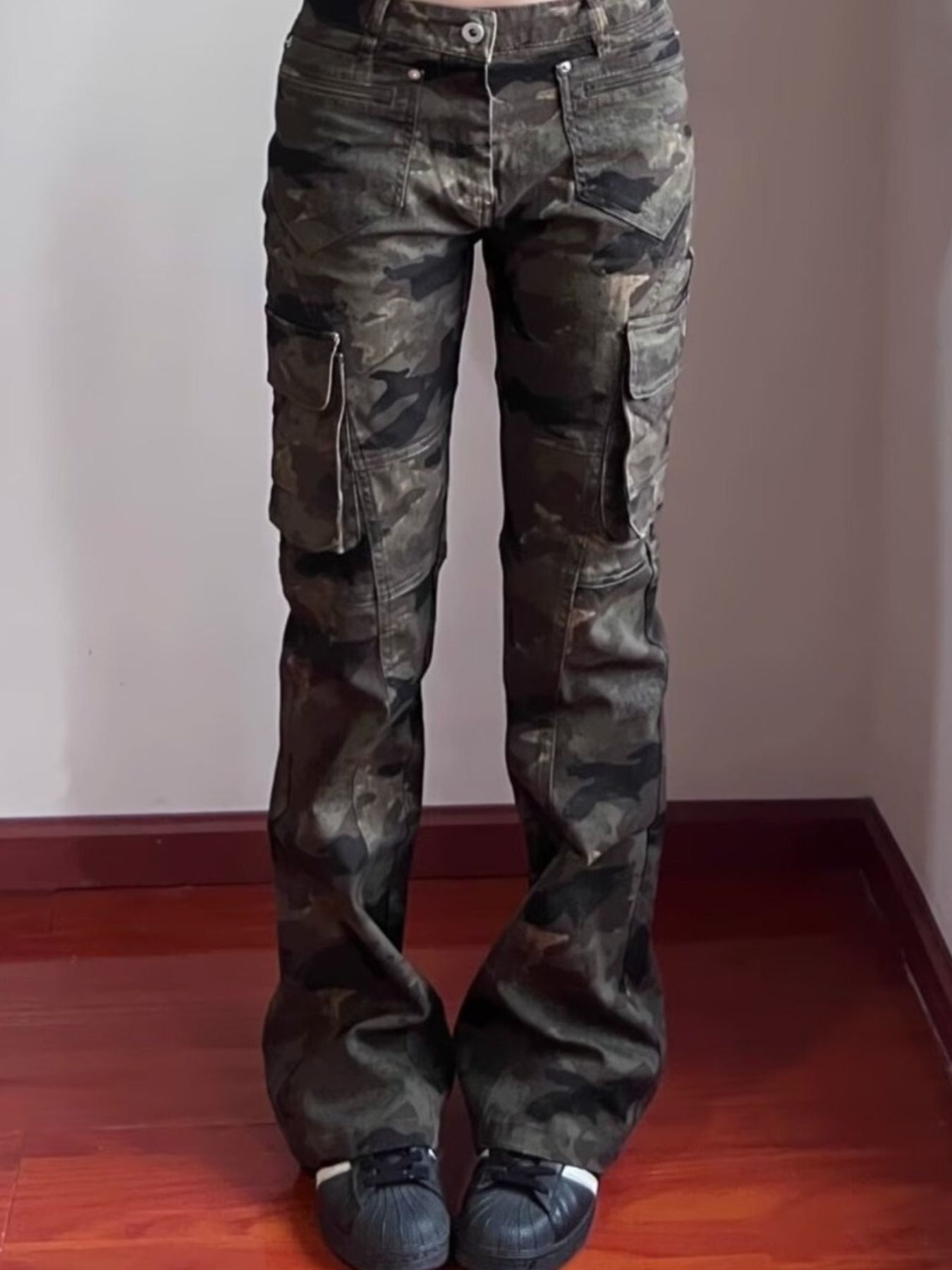 Men's Full Size Camouflage Cargo Jeans Plus Size