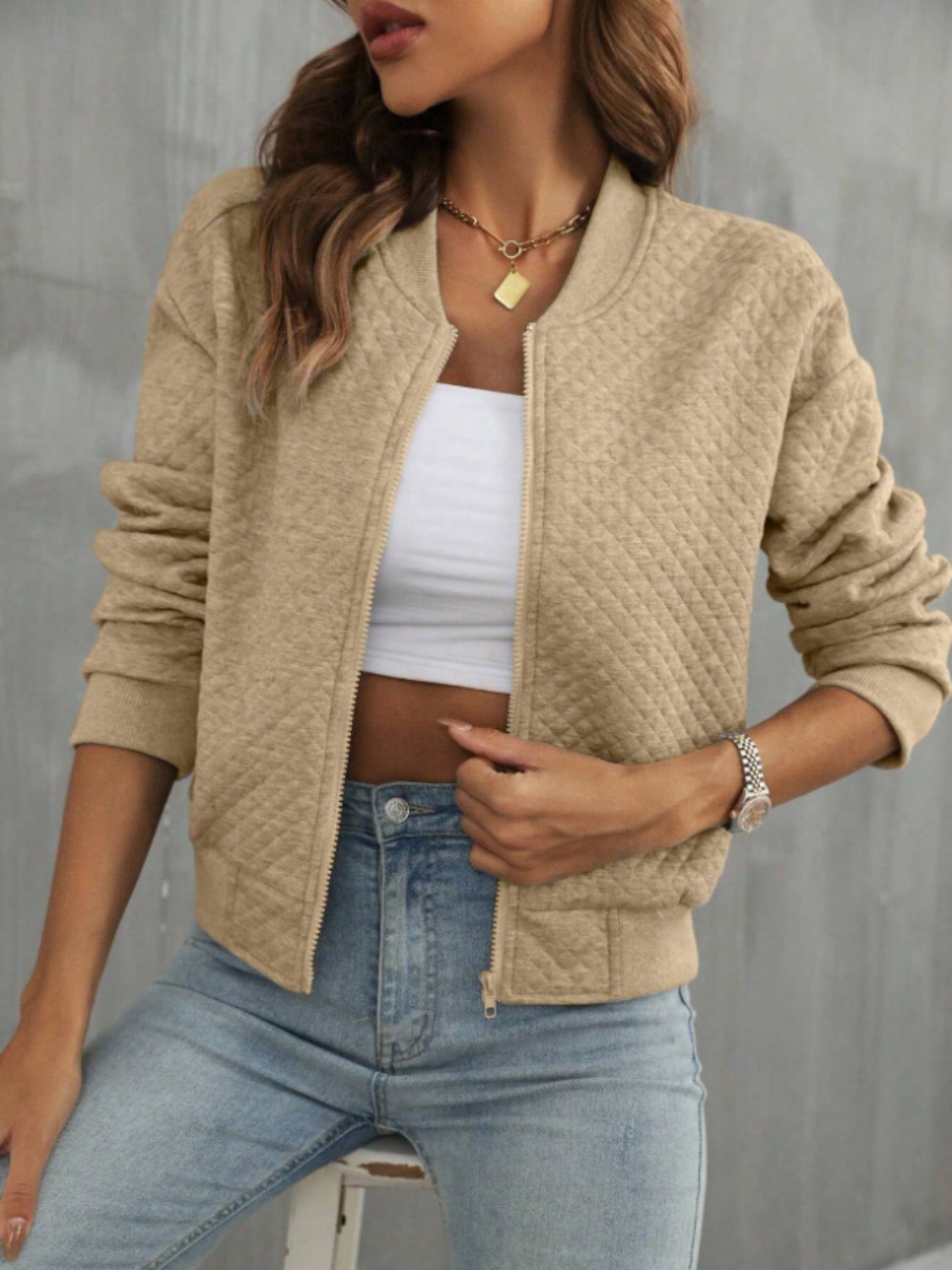 Zip Up Long Sleeve Jacket view 8
