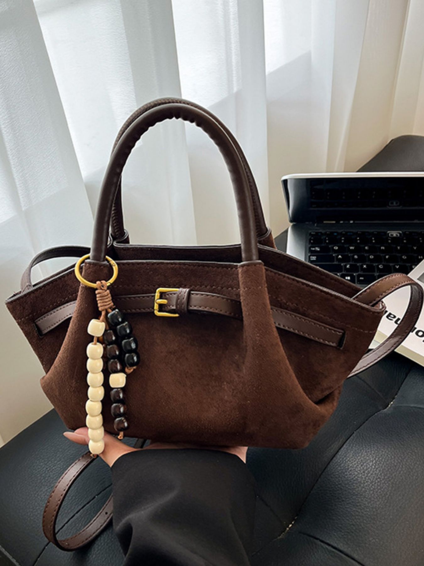 Buckle Decor Tote Bag