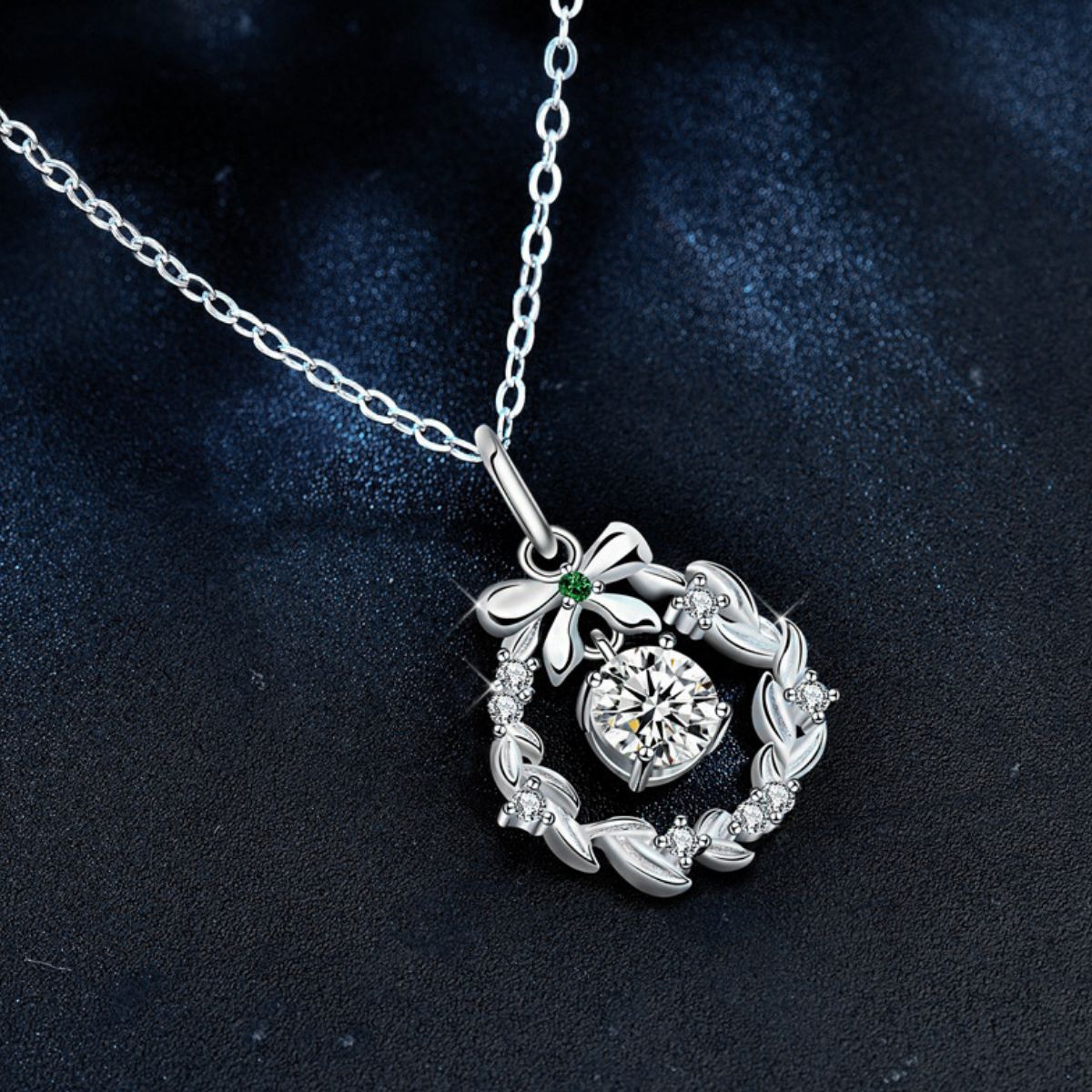 925 Sterling Silver Moissanite Pendant Necklace