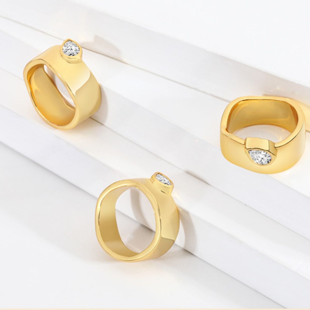 18K Gold-Plated Minimalist Design Ring