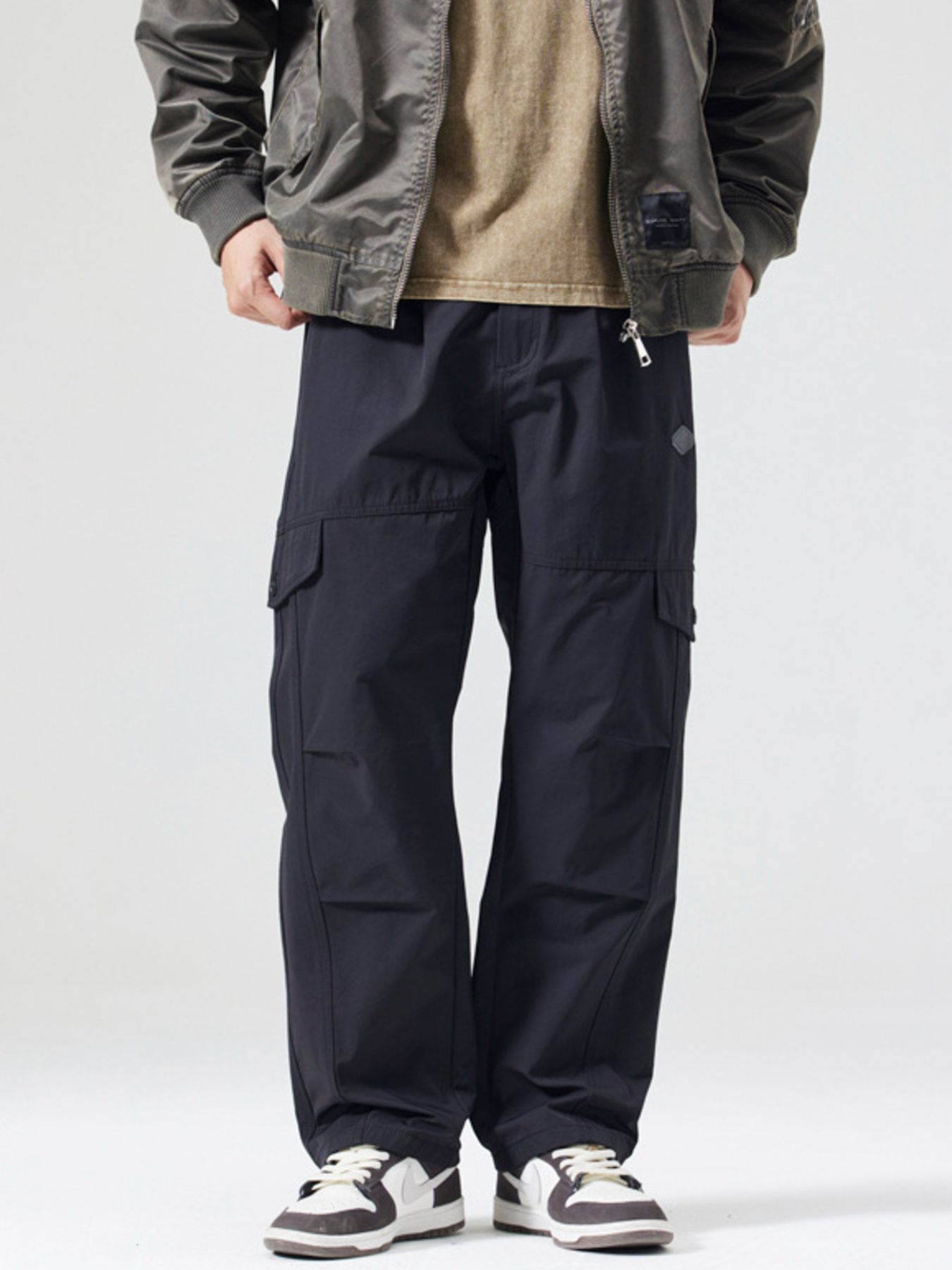 Men's Full Size Wide Leg Cargo Pants Plus Size