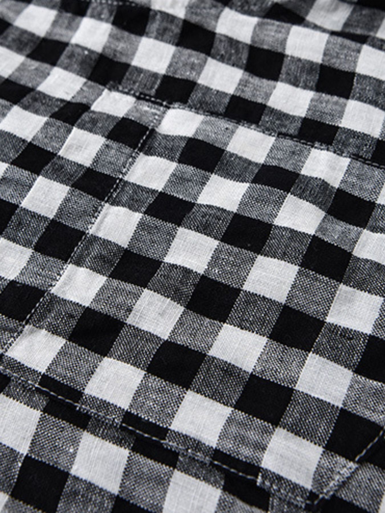 Men's Plus Size Plaid Button Up Short Sleeve Shirt