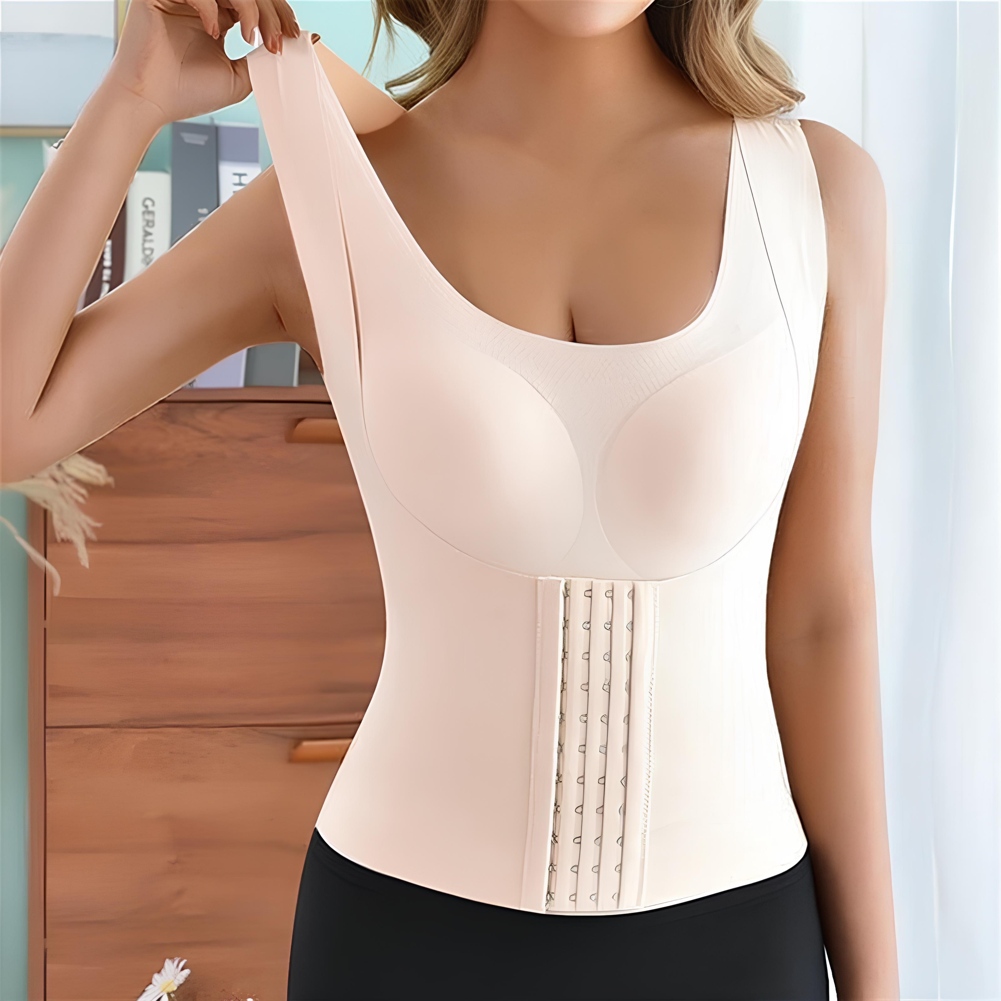 Scoop Neck Shapewear Tank with Removable Paddings