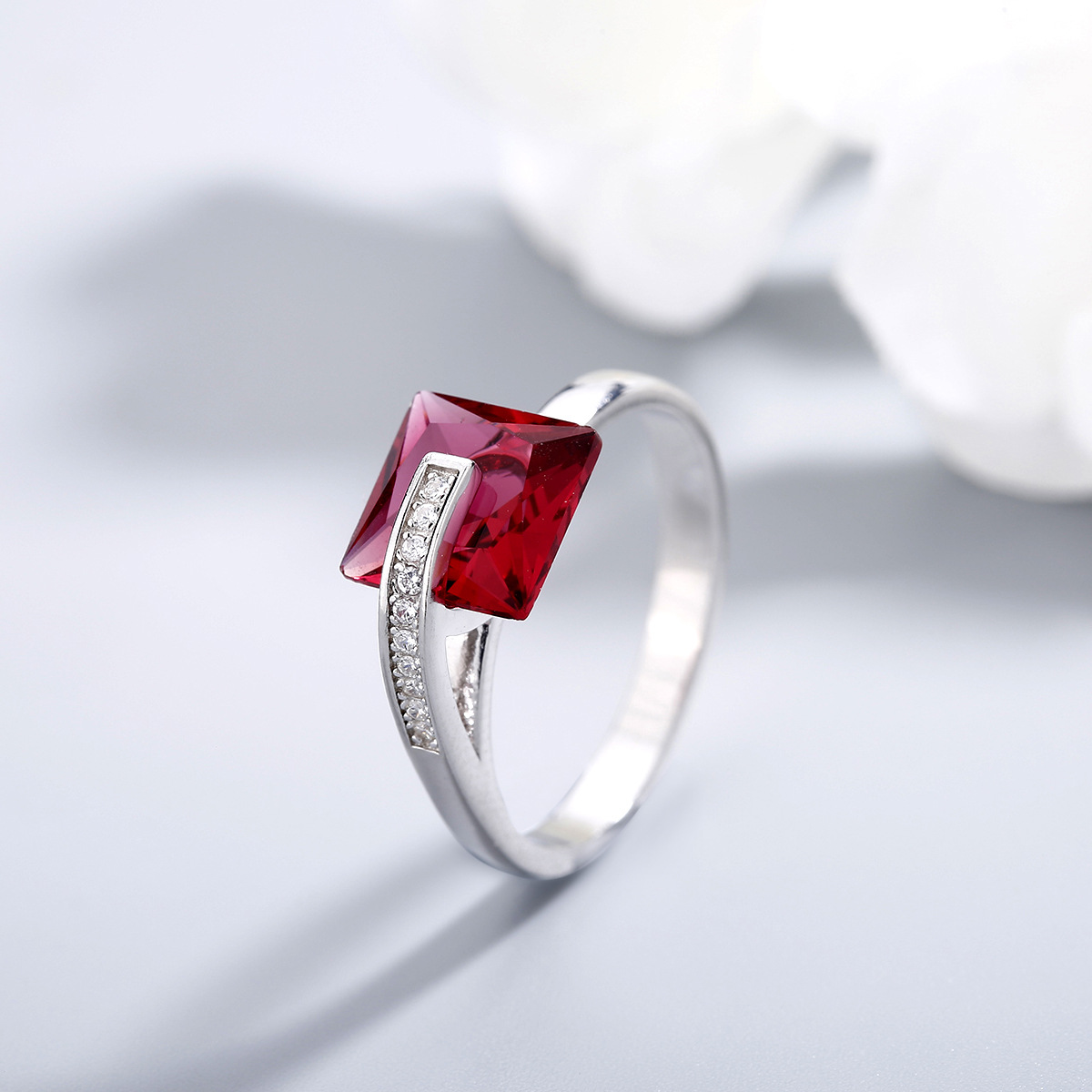 925 Sterling Silver Square Ring