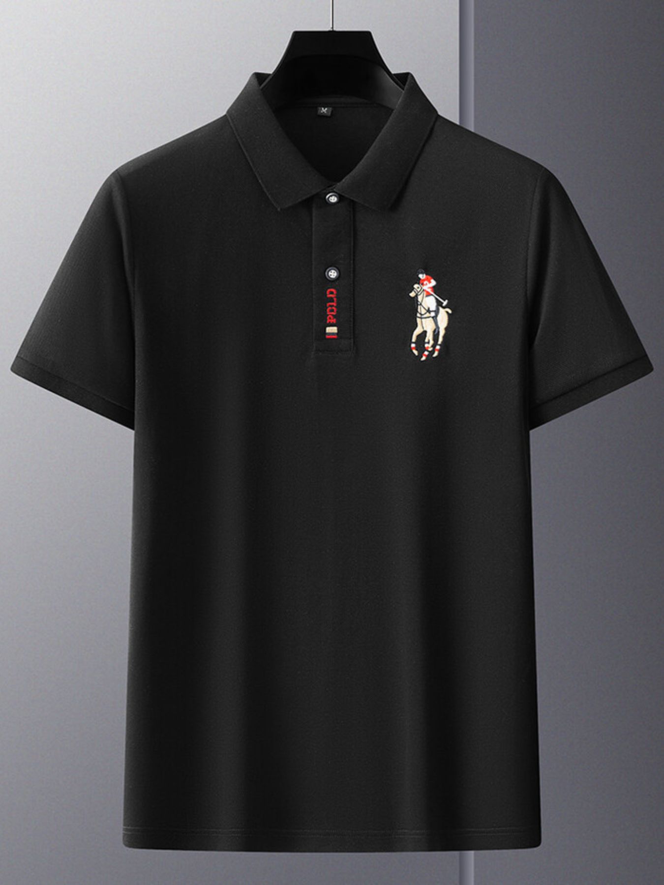 Men's Plus Size Short Sleeve Collared Neck Polo