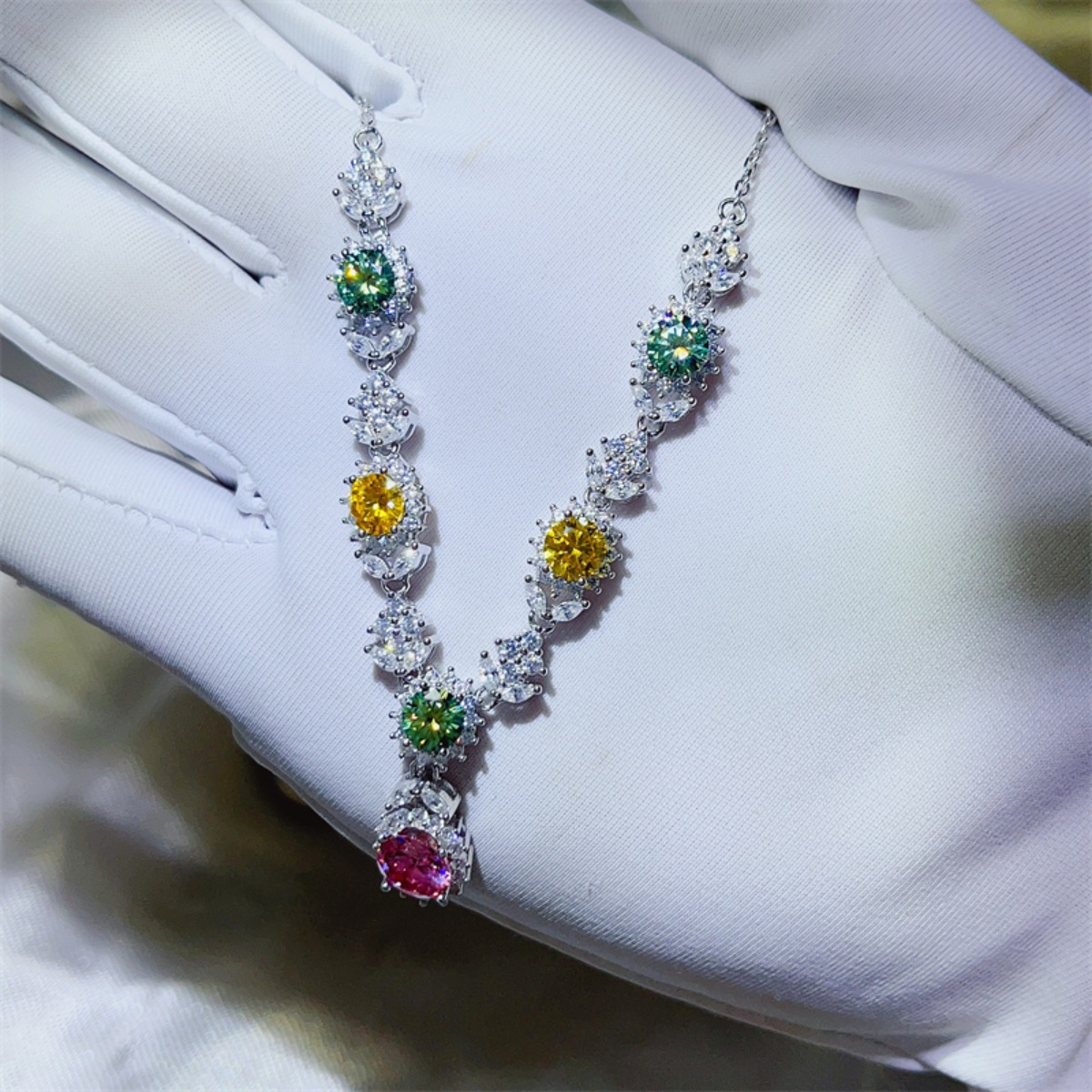 3.5 Carat Moissanite 925 Sterling Silver Necklace