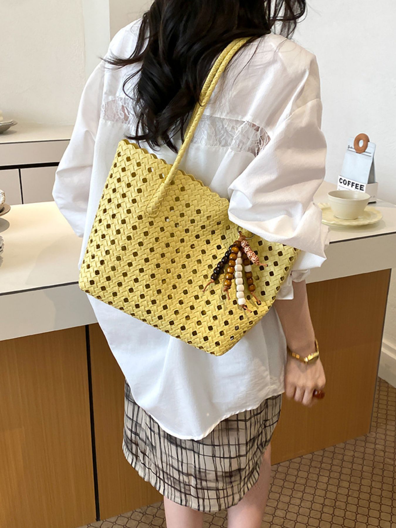 Cutout Leather Shoulder Bag 3