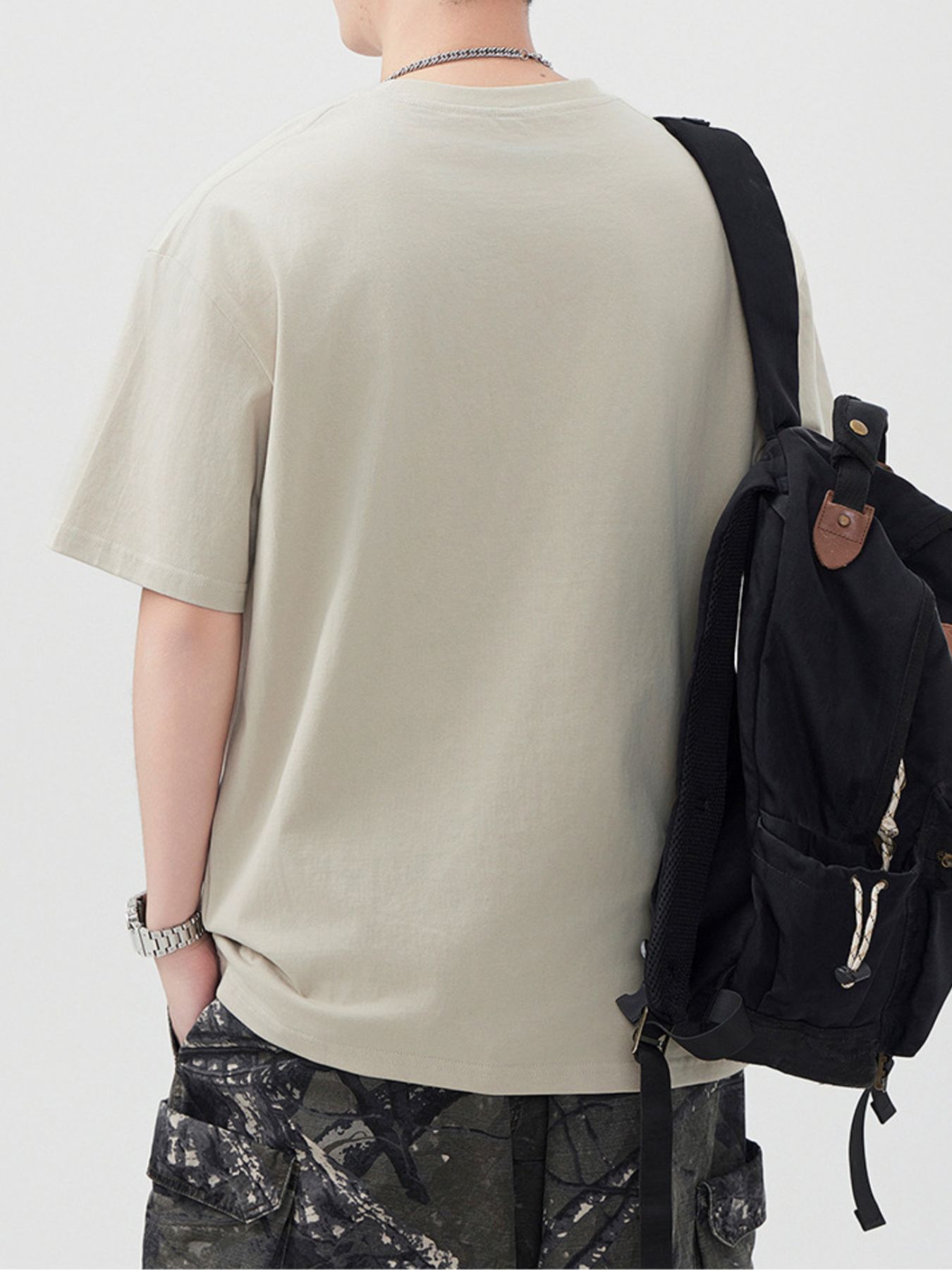 Men's Plus Size Oversized Round Neck T-Shirt