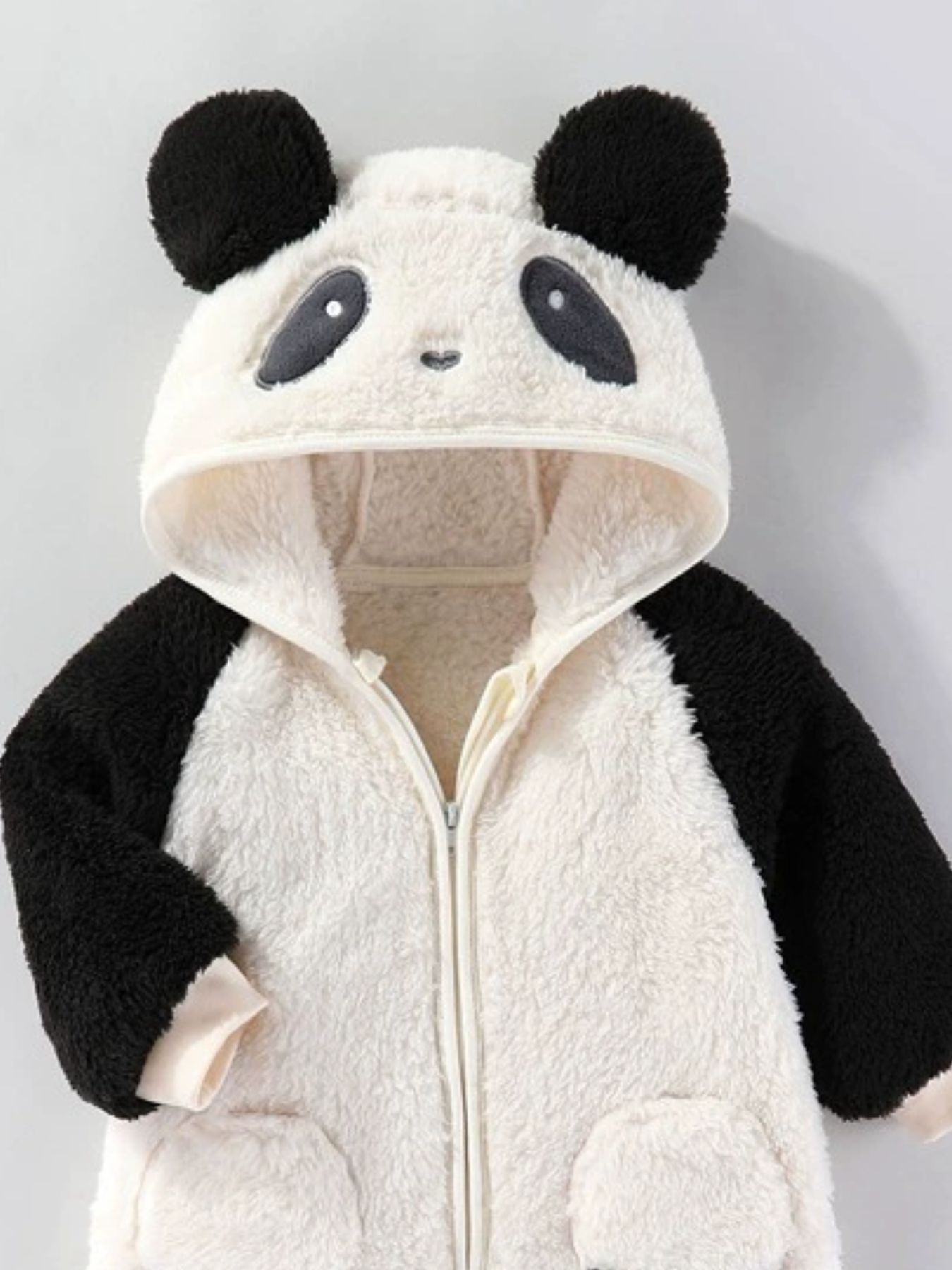 Children's Animal Plush Hooded One-Piece Jumpsuit