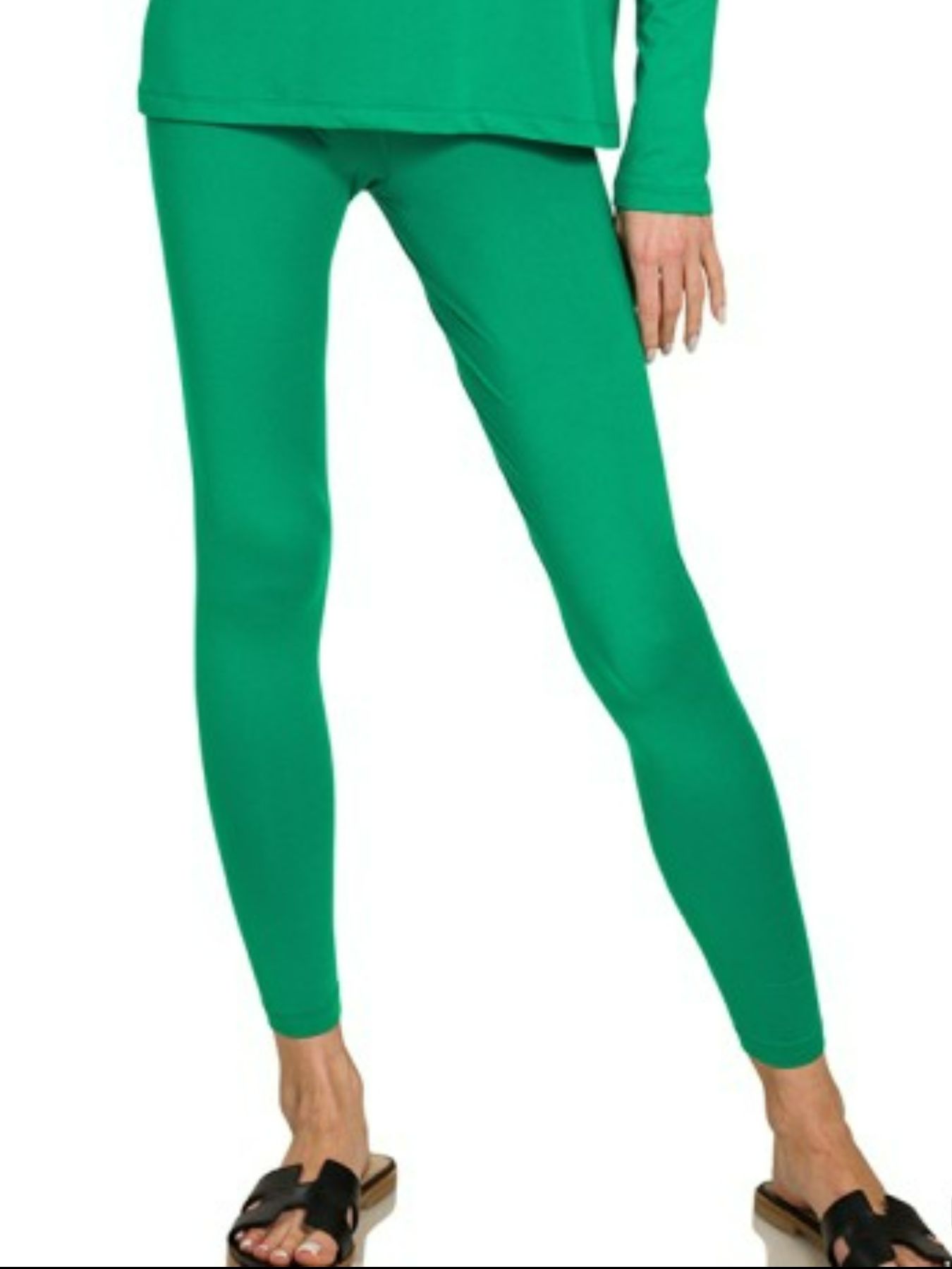Microfiber Round Neck Top and Leggings Set