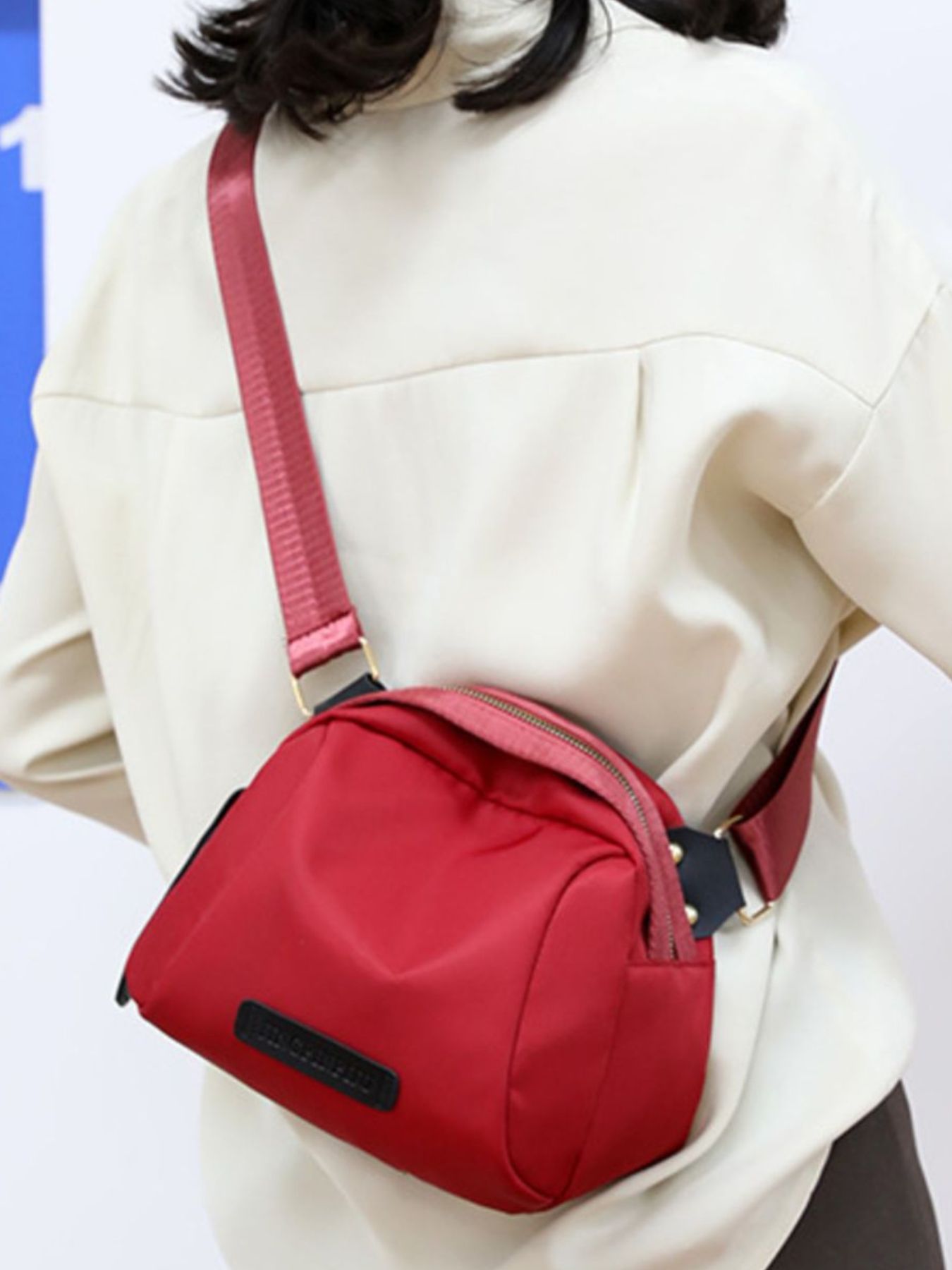 Adjustable Wide Strap Crossbody Bag