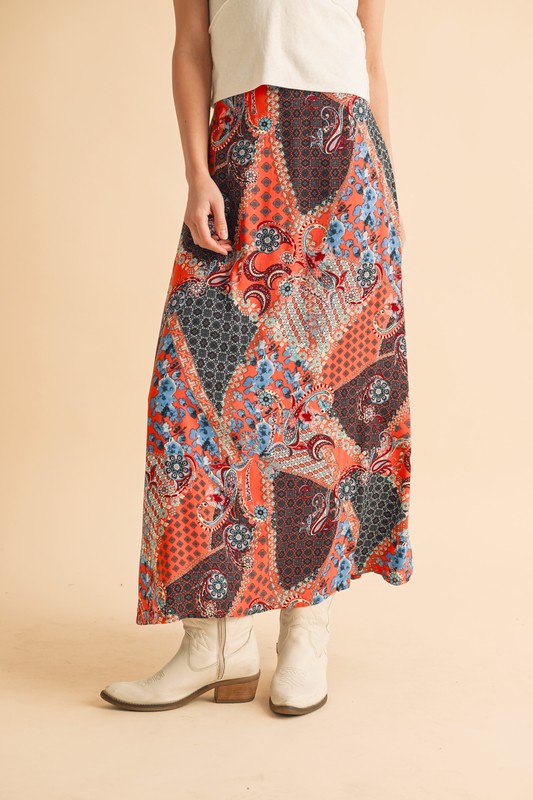 Printed Maxi Skirt