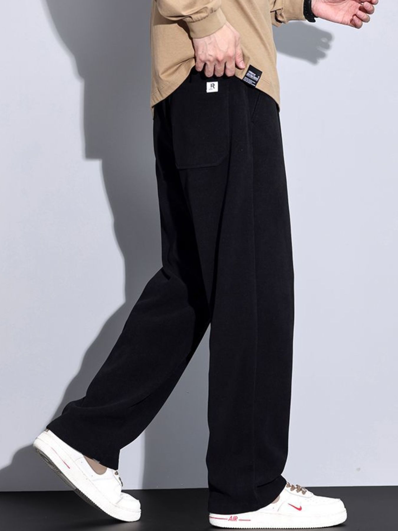 Men's Plus Size Wide Leg Casual Drawstring Pants